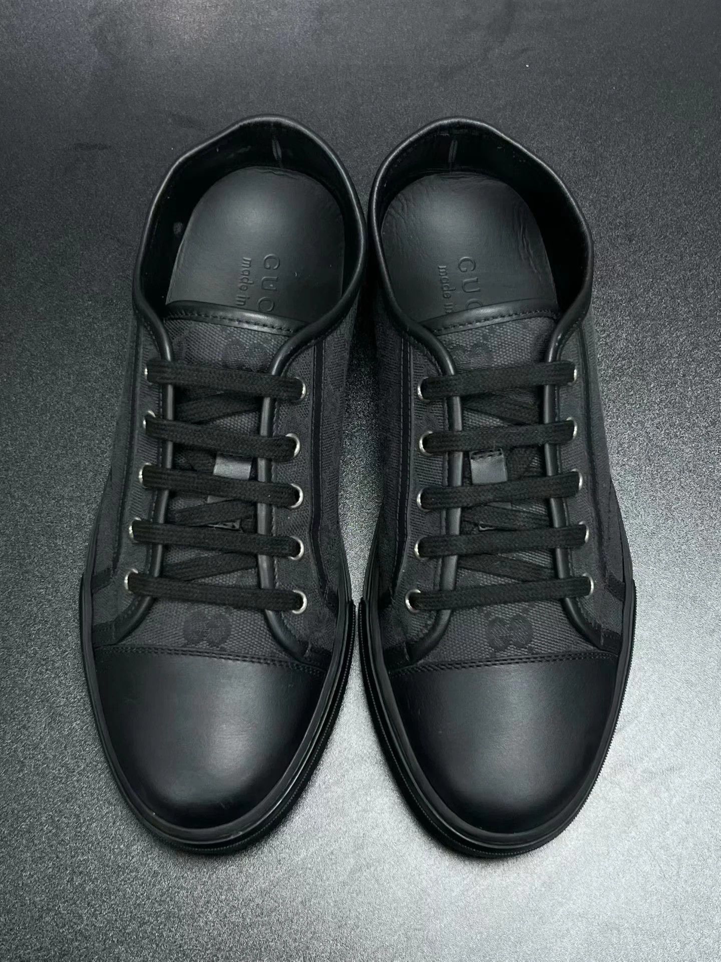 Gucci GUCCI Canvas All Over Print Black 40.5 Size US 7.5 / EU 40-41 - 3 Thumbnail