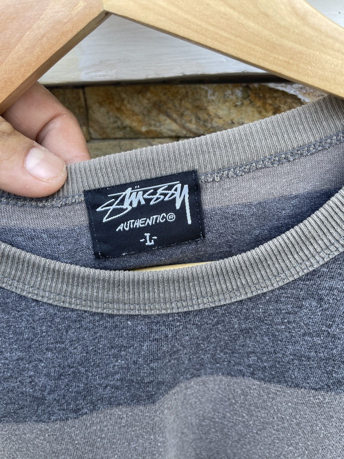 Stussy Rarest🔥Vtg90s STUSSY Striped Pocket Single Stitch Tee Size US L / EU 52-54 / 3 - 6 Thumbnail