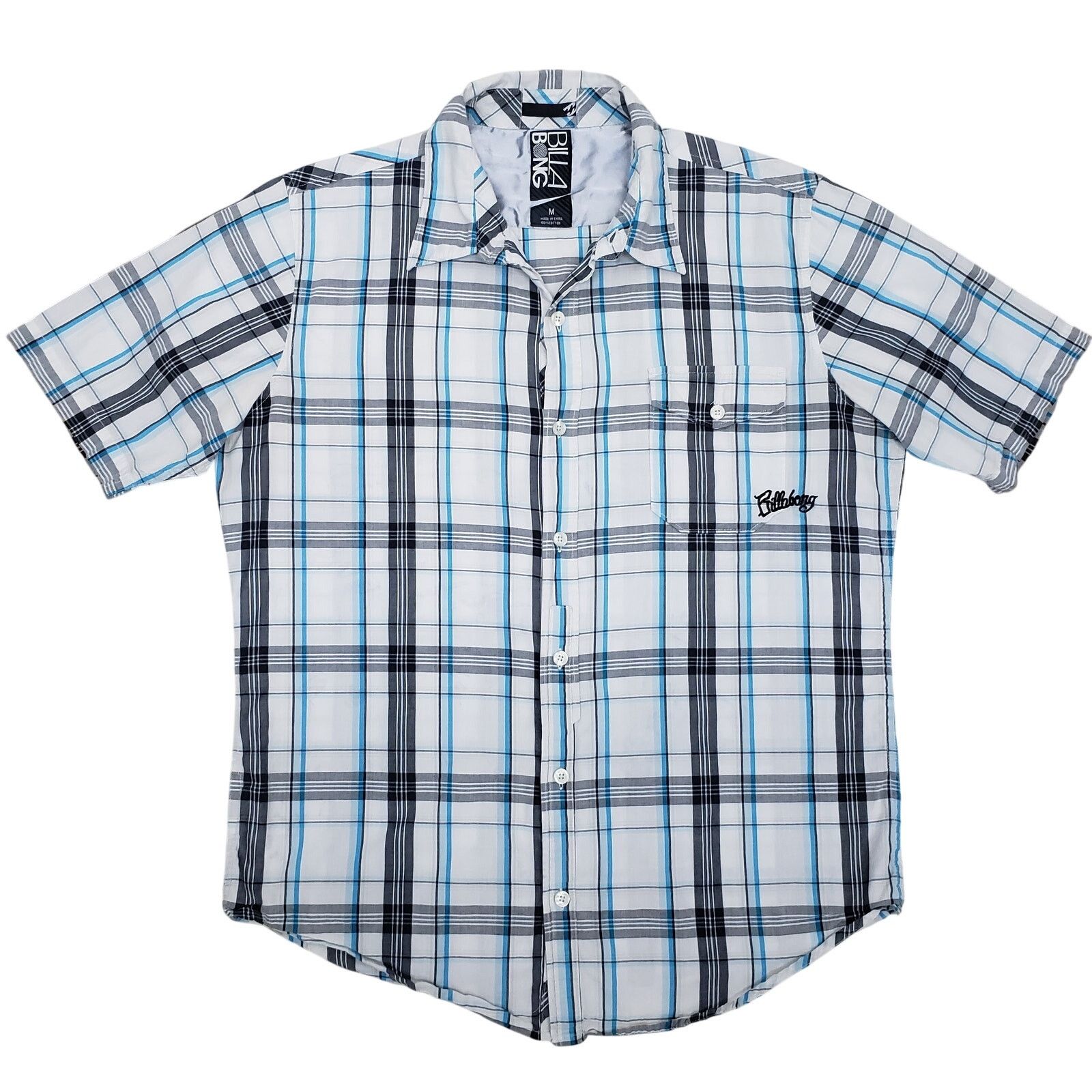 Billabong Billabong Shirt Embroidered Logo Short Sleeve Plaid Check Size US M / EU 48-50 / 2 - 2 Thumbnail