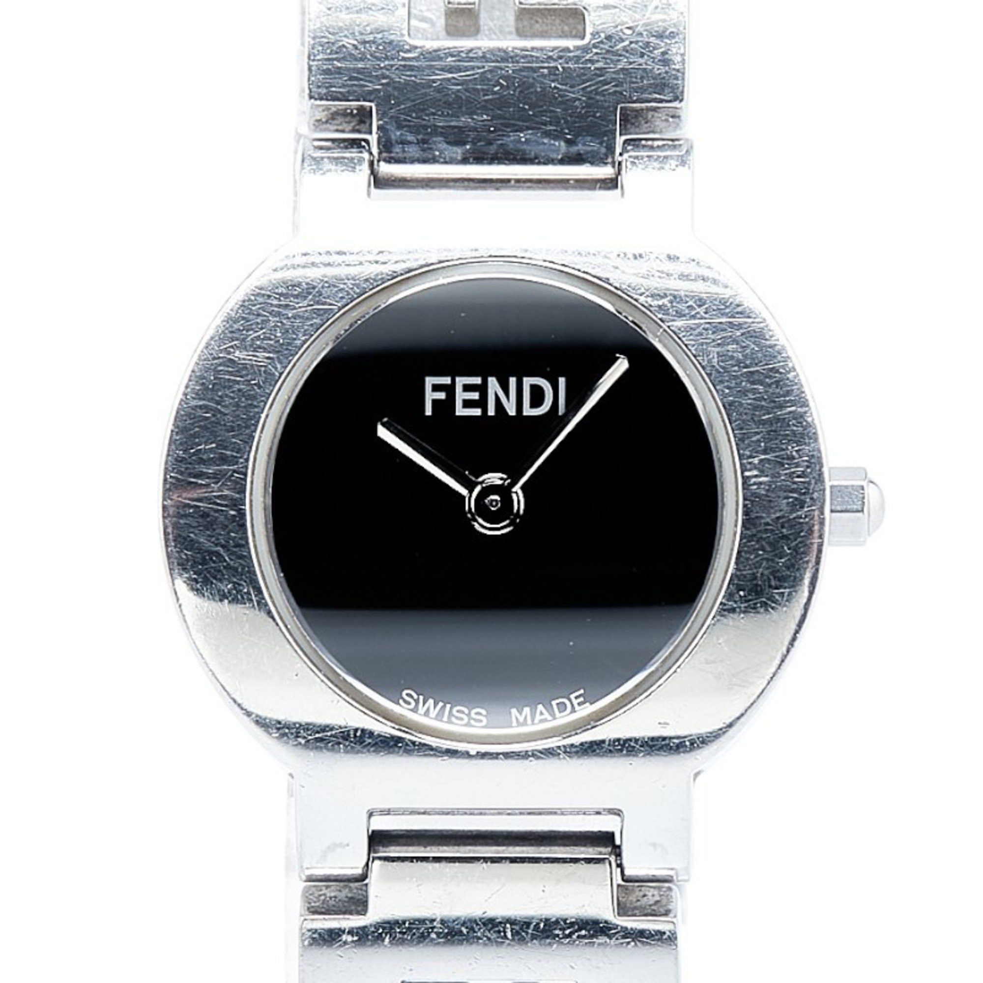 Fendi Watch 3050L Quartz Black Dial Stainless Steel Women's Fendi