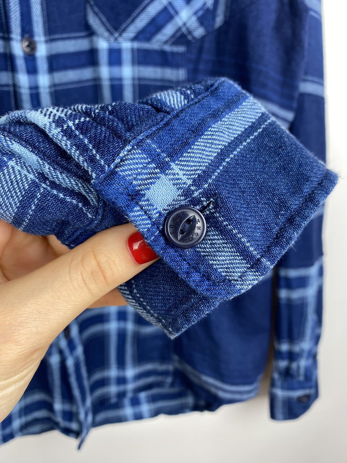 Edwin Edwin Indigo men’s long sleeve checked merge shirt size M Size US M / EU 48-50 / 2 - 14 Thumbnail