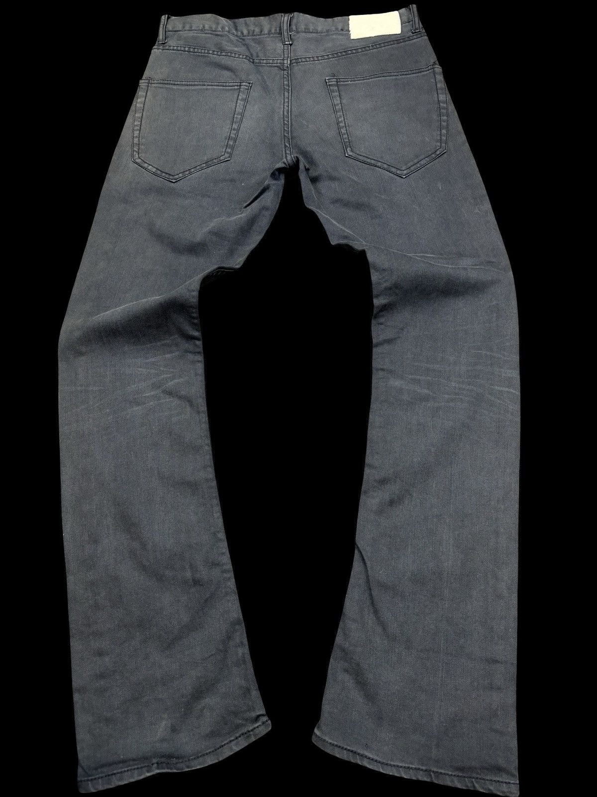 Japanese Brand 💥Flare💥 Urban Craft Black Wash Minimalist Denim F828 Size US 33 - 2 Thumbnail
