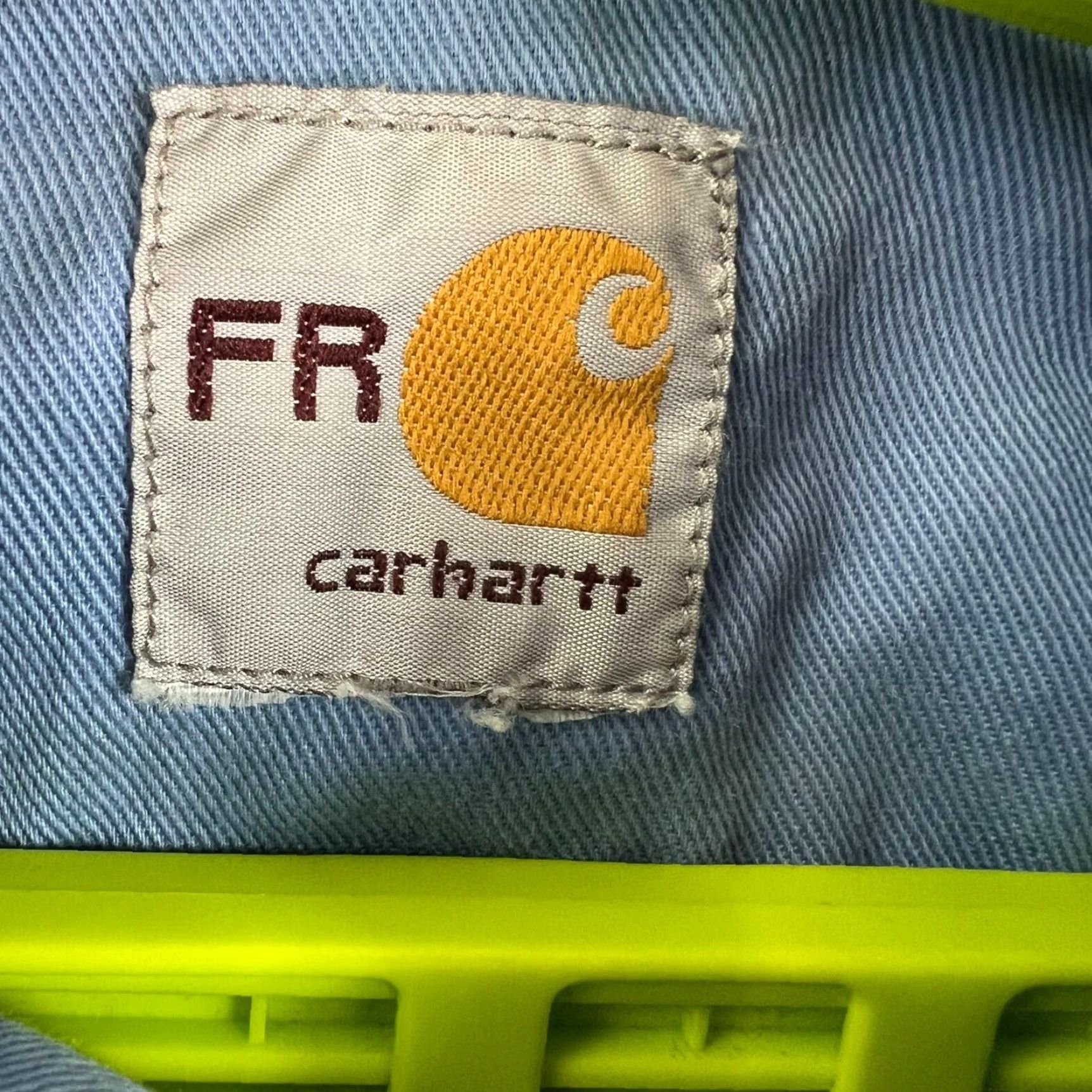 Carhartt Carhartt Button-Up Shirt Fr City Utilities XL Blue Cotton Twill Long Sleeve Fire-Resistant Workwear Size US XL / EU 56 / 4 - 5 Thumbnail