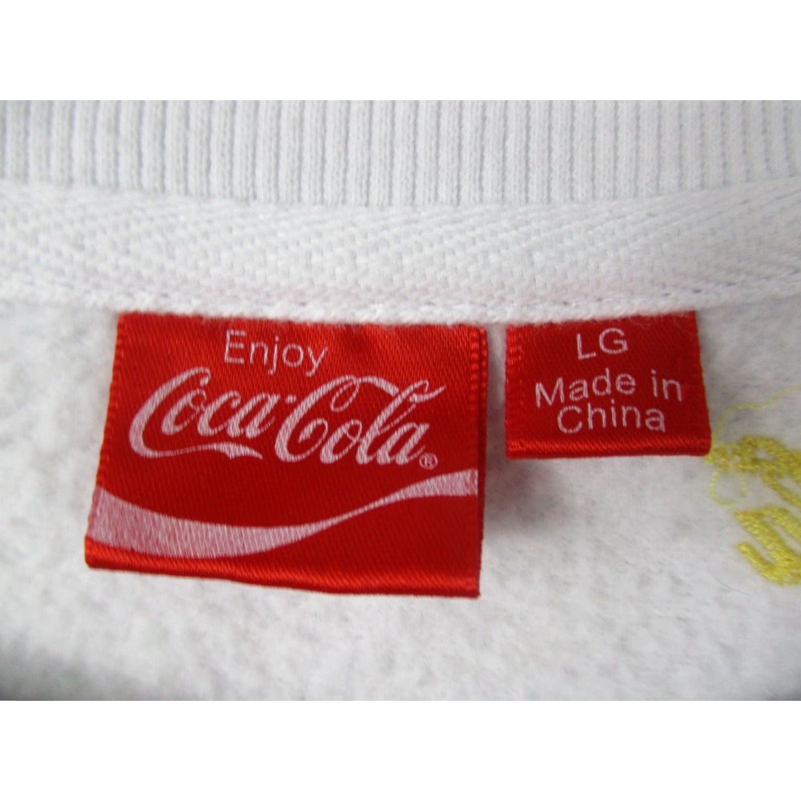 Vintage Coca-Cola Sweatshirt Adult Large White All Over Print Logo Pastel Unisex Adults Logo Sweatshirt Mens Womens Boys Girls Size L / US 10 / IT 46 - 3 Thumbnail