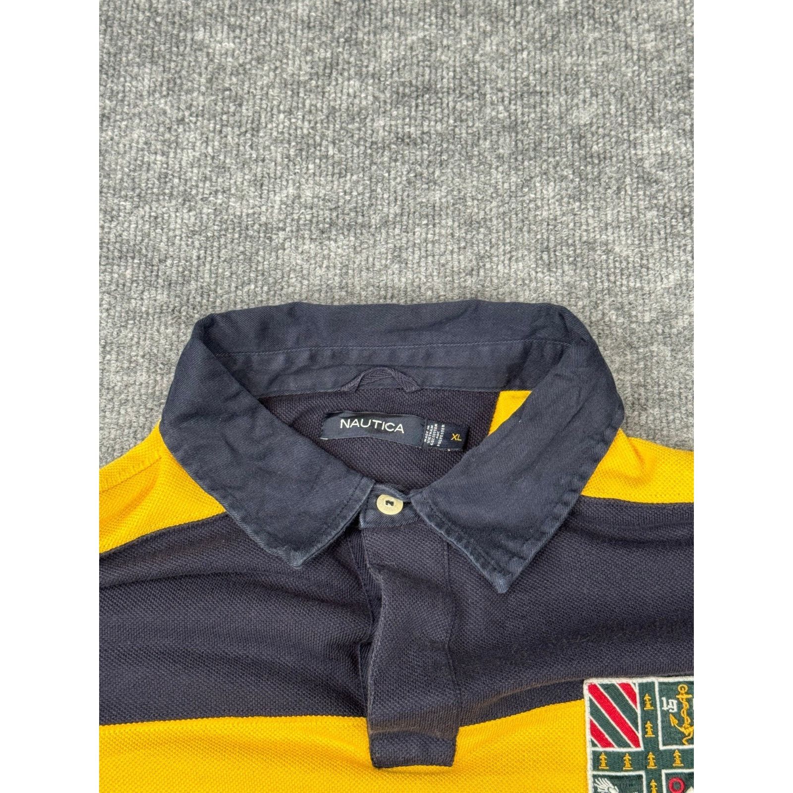 Nautica Vtg Nautica Sportswear Rugby Polo Shirt XL Striped Crest Size US XL / EU 56 / 4 - 4 Thumbnail