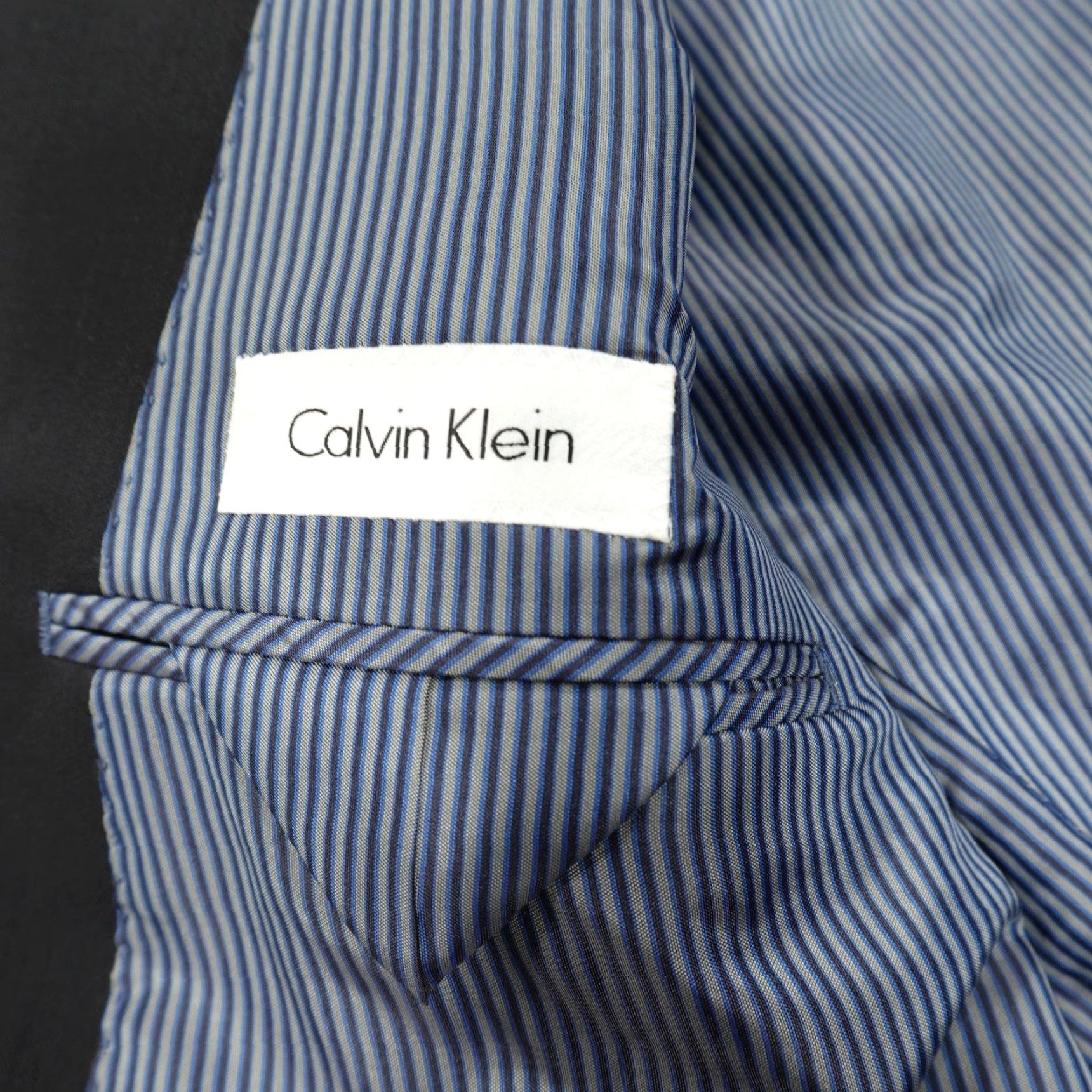 Calvin Klein Calvin Klein Blazer Men 42R Black Wool Blend Two Button Suit Jacket Coat Classic Size 42R - 6 Thumbnail