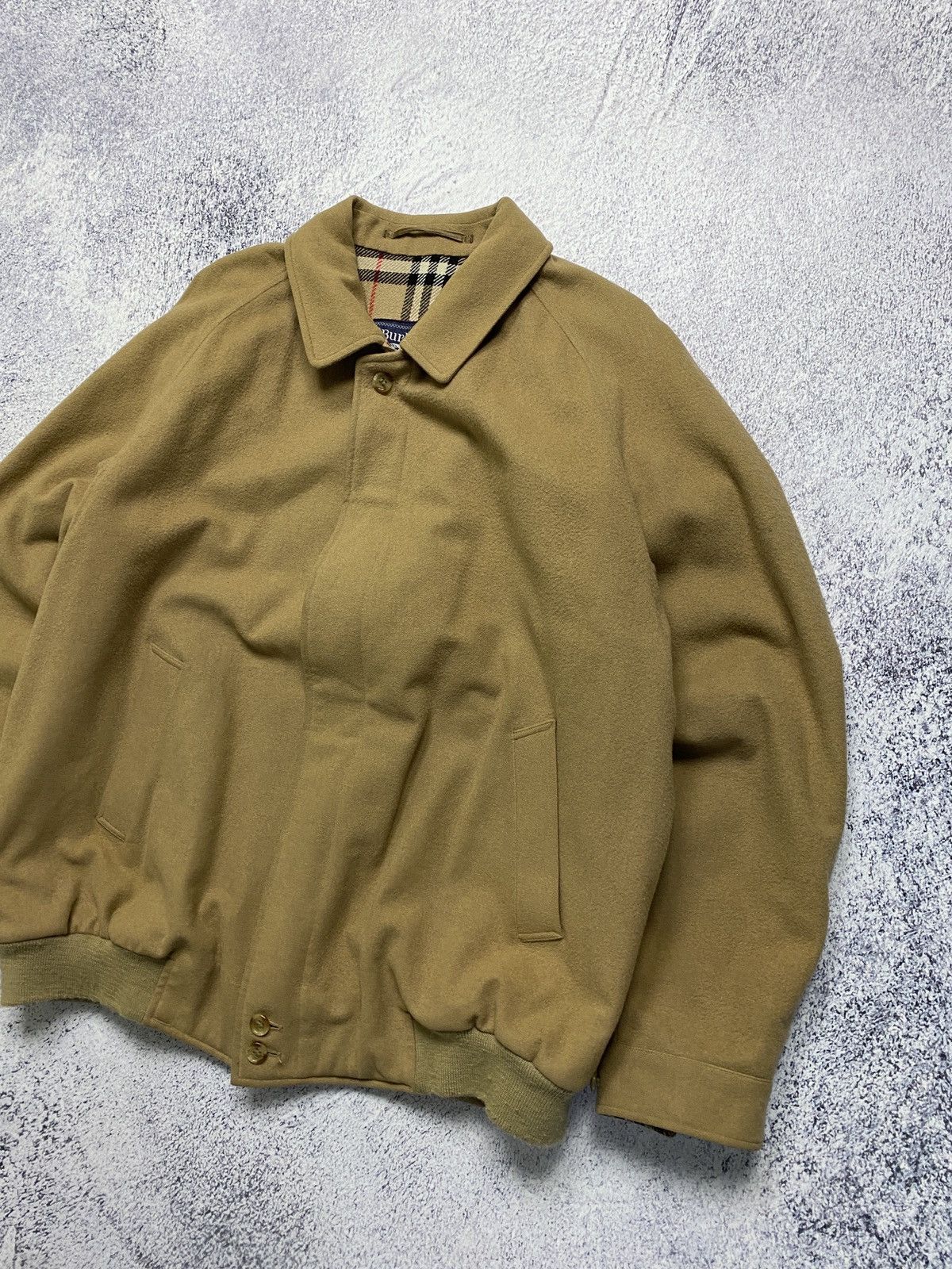 Burberry × Vintage Vintage Burberrys Prorsum Alpaca Wool Bomber Jacket Rare Size US L / EU 52-54 / 3 - 7 Thumbnail