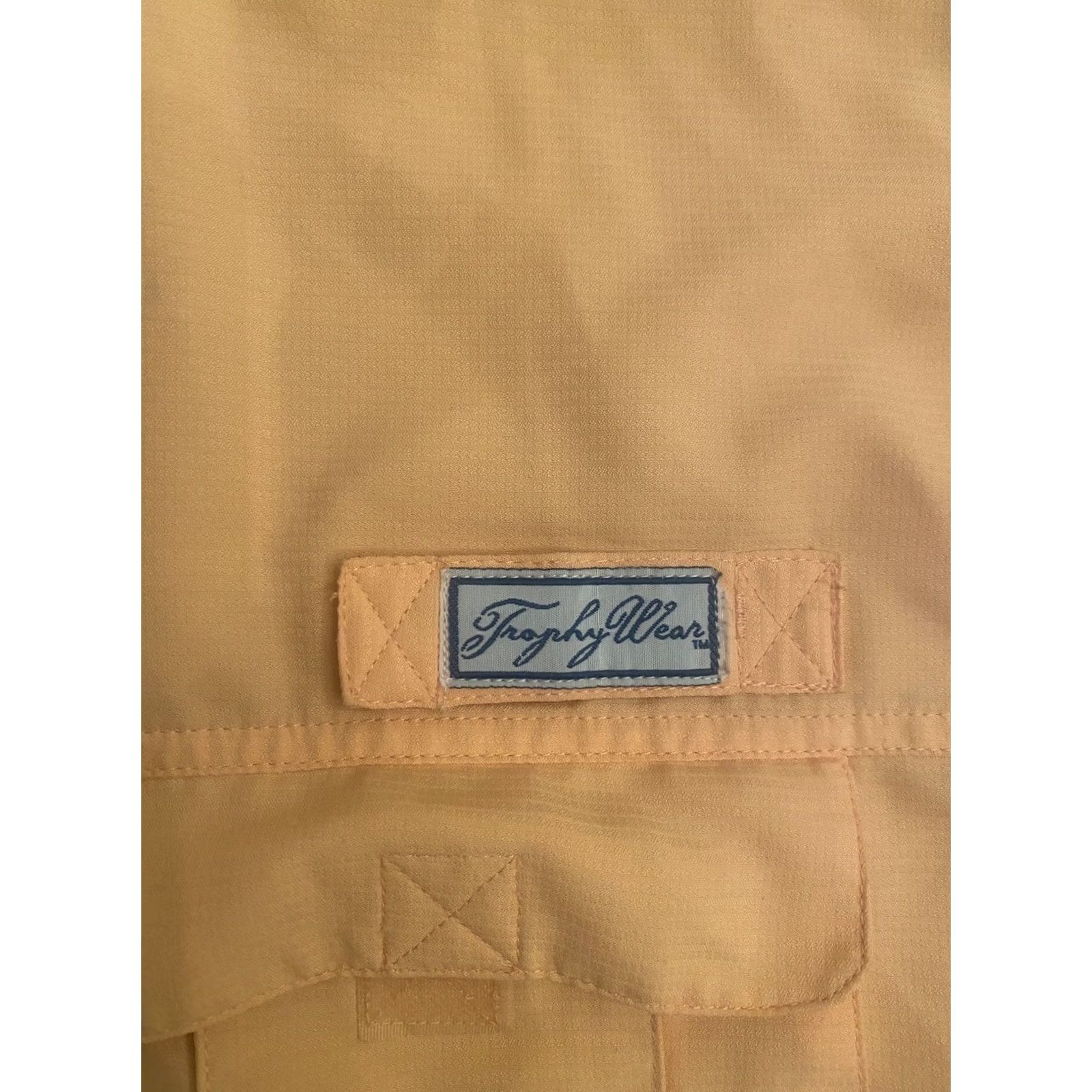 Vintage TROPHY WEAR Casual SS Vented Fishing Shirt Mens Medium Peach Orange Polyester Shirt Men Short Sleeve Button-Up Peach Orange Fish Size US M / EU 48-50 / 2 - 2 Thumbnail