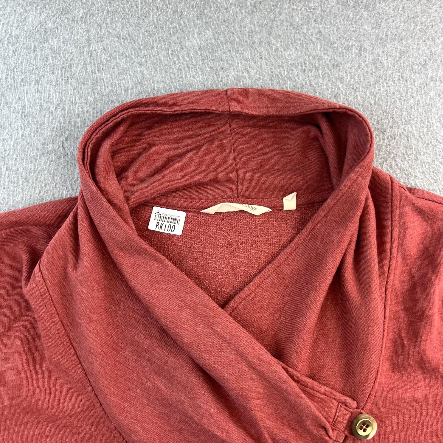 Soft Surroundings Soft Surroundings Sweater Womens Medium Red Button Collar Pullover Long Pocketed Size M / US 6-8 / IT 42-44 - 5 Thumbnail