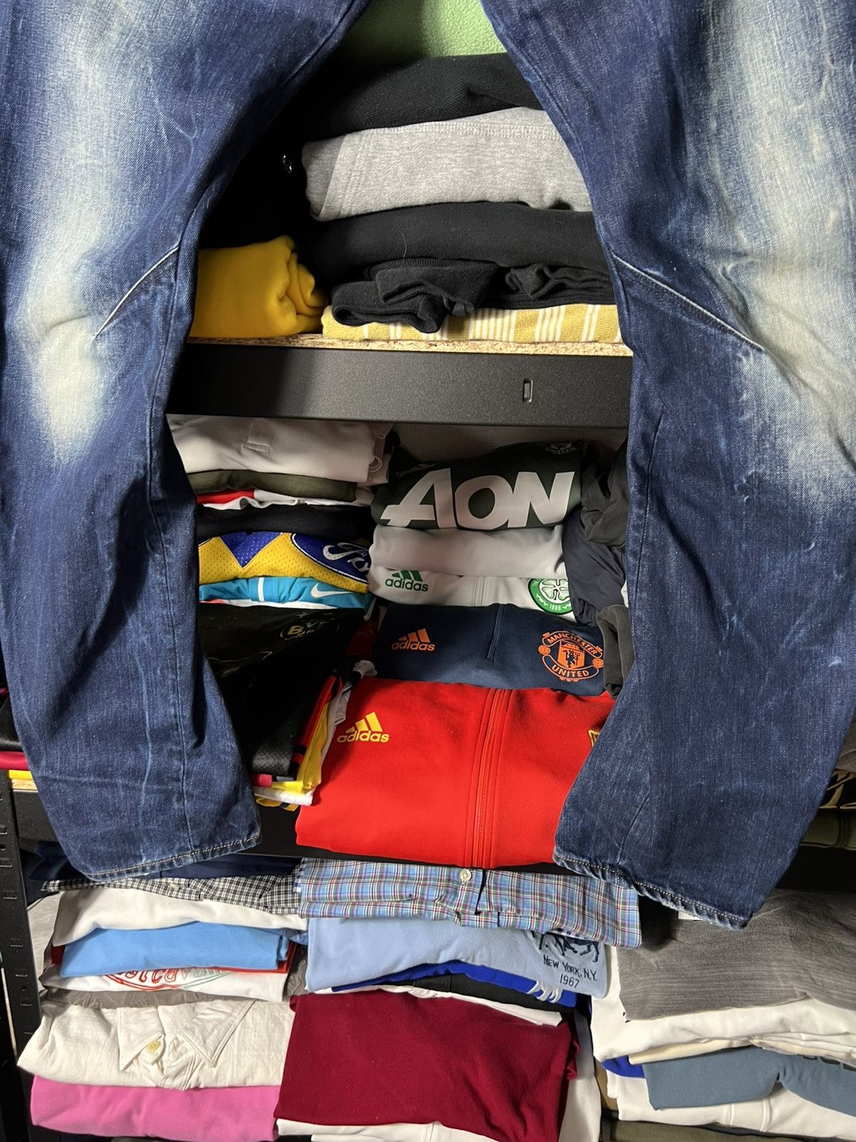G-Star G-Star Raw ARC 3D Slim Fit Jeans Distressed Blue Denim Size US 32 / EU 48 - 10 Thumbnail