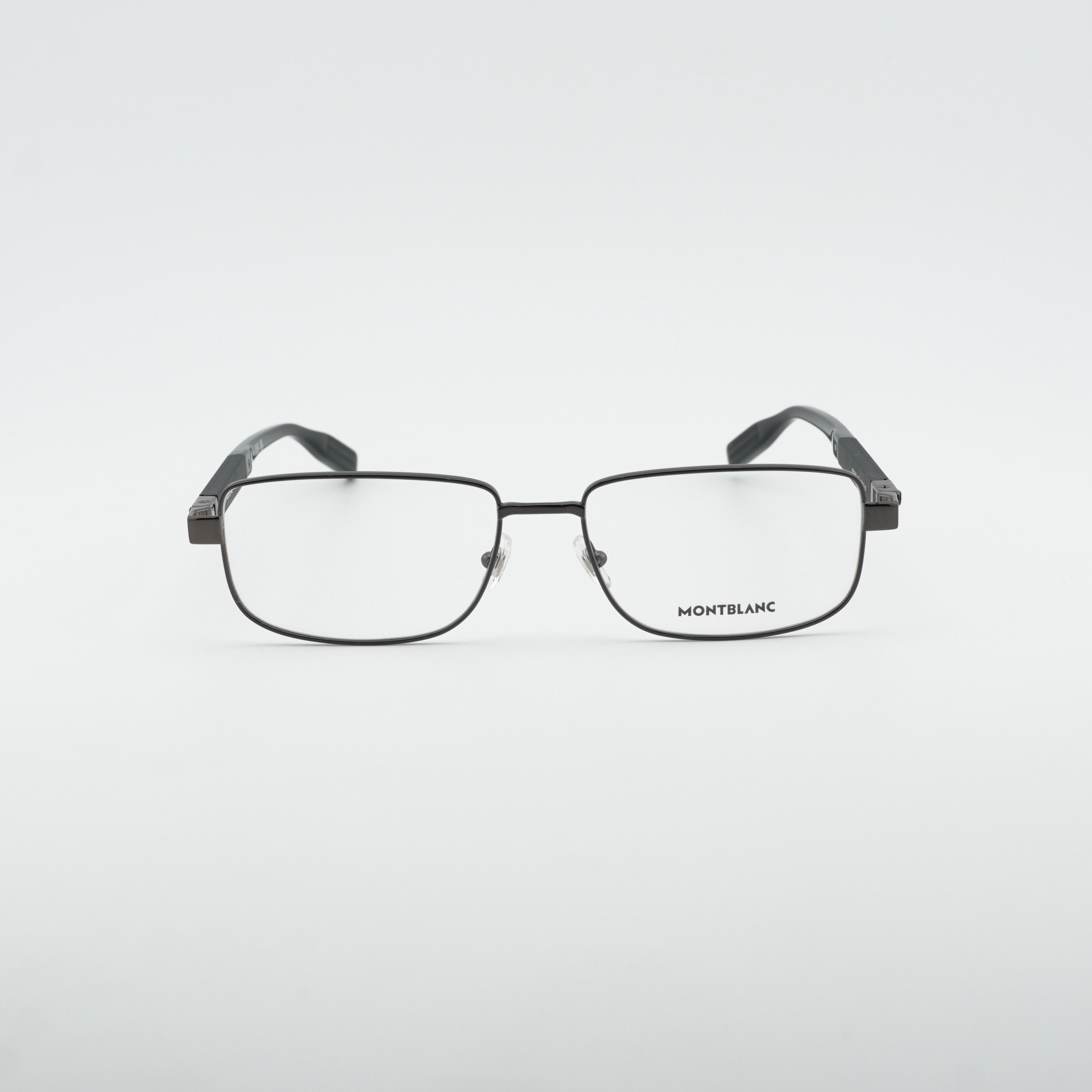 Montblanc Montblanc MB0034O 004 Eyeglasses Ruthenium 58mm Rectangle Size ONE SIZE - 3 Thumbnail