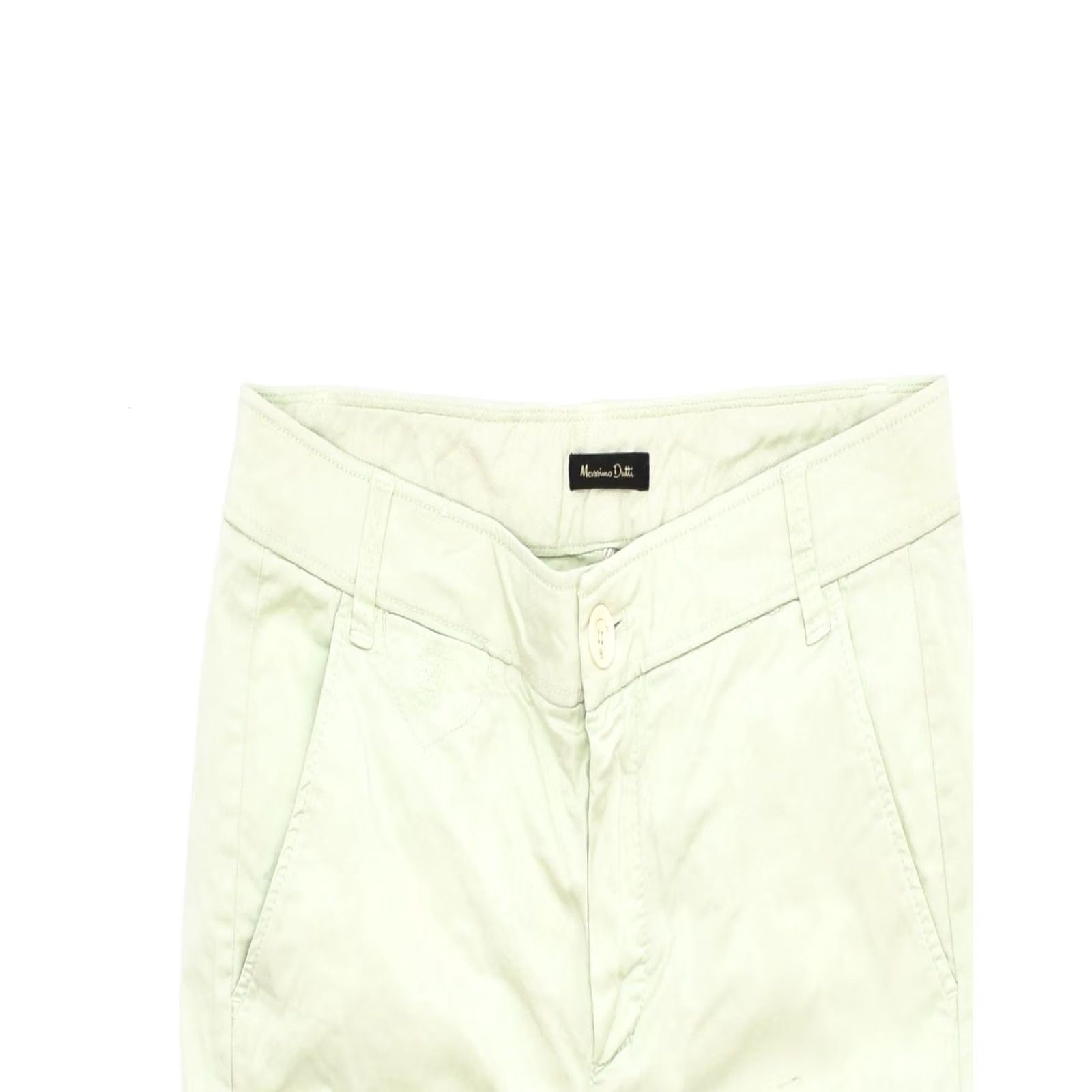 Massimo Dutti MASSIMO DUTTI Womens Casual Trousers Green Cotton Medium EU 38 W30 L27 Size 32" / US 10 / IT 46 - 4 Thumbnail
