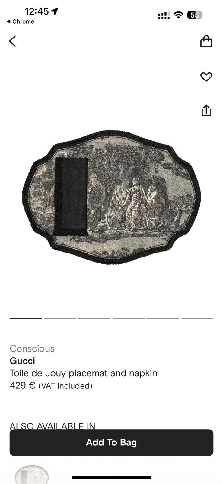 Gucci Gucci Toile de Jouy placemat and napkin Size ONE SIZE - 3 Thumbnail