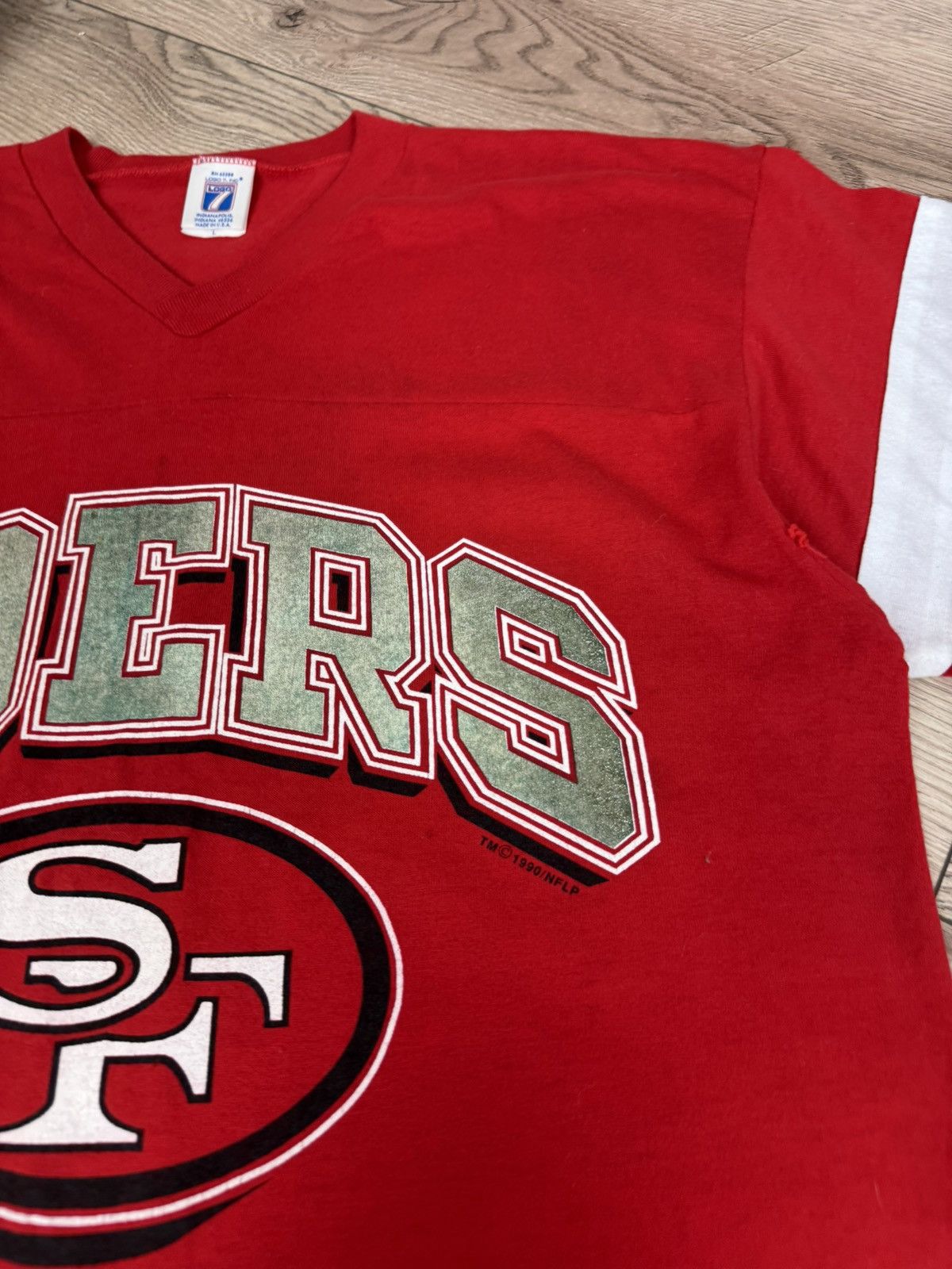 NFL Vintage NFL Logo 7 80s San Francisco 49ers Jersey Made USA Size US L / EU 52-54 / 3 - 3 Thumbnail