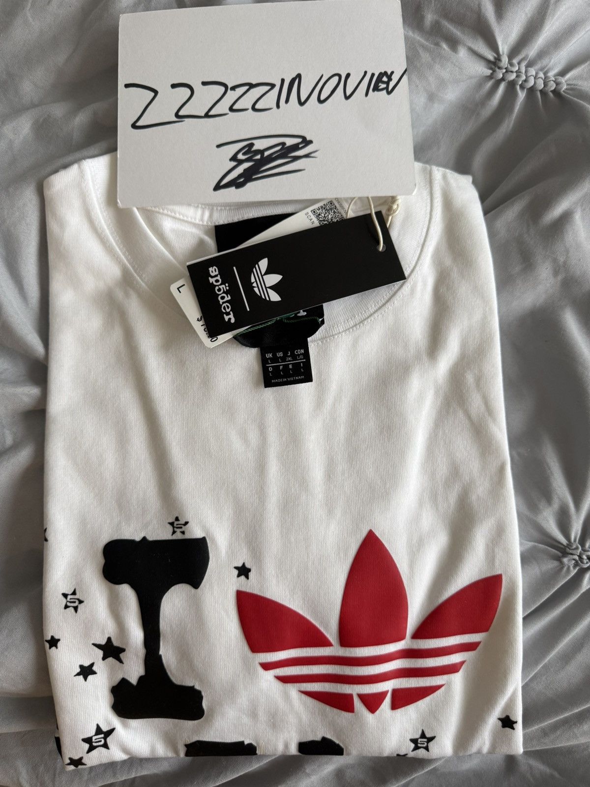 Sp5der Adidas x Sp5der “I Love Sp5der” Tee — Size L — DS Size US L / EU 52-54 / 3 - 2 Thumbnail