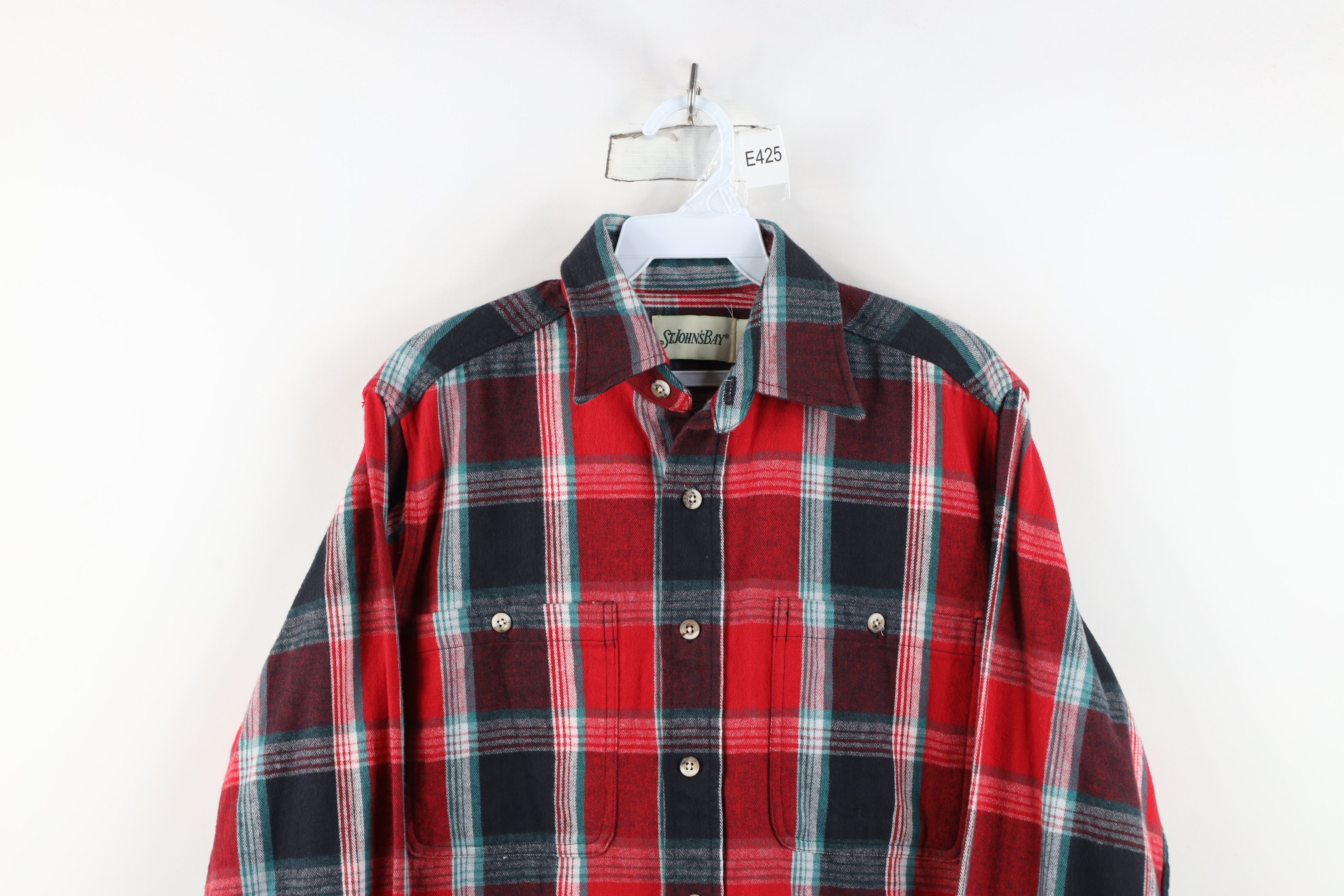 Vintage Vintage 90s Streetwear Heavyweight Button Shirt Plaid Size US S / EU 44-46 / 1 - 2 Thumbnail