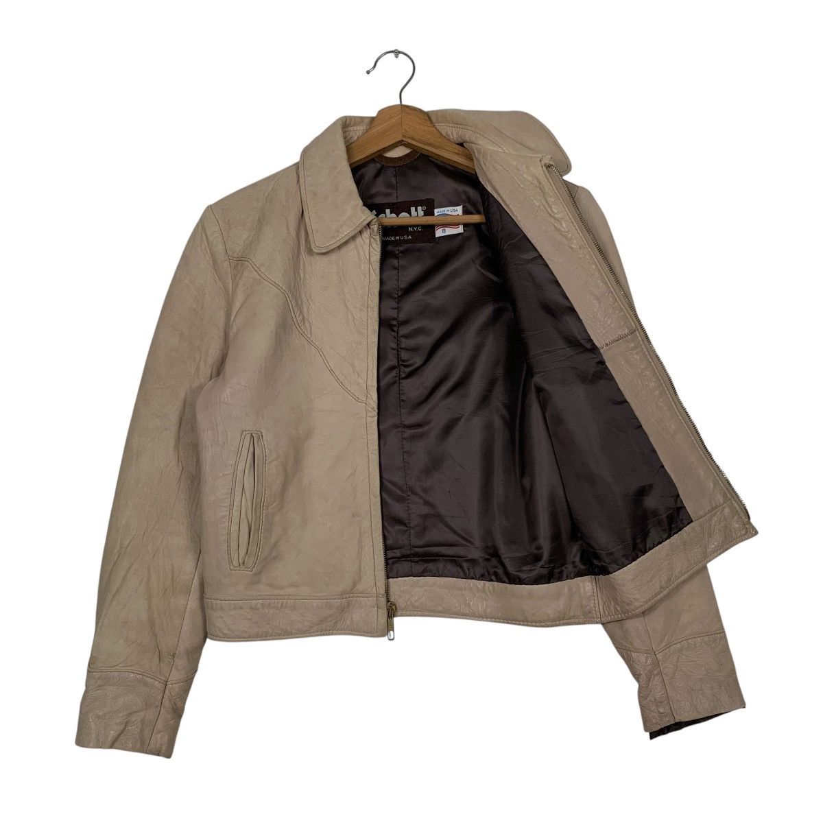 Schott Vintage 80s Schott Nyc Leather Jacket Size M / US 6-8 / IT 42-44 - 9 Thumbnail