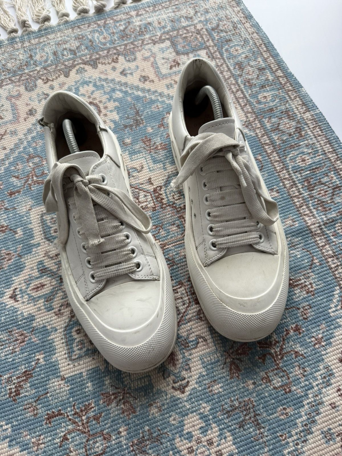 Alexander McQueen Alexander McQueen Deck Lace-Up Plimsoll Leather Shoes Sz43,5 Size US 10.5 / EU 43-44 - 4 Thumbnail