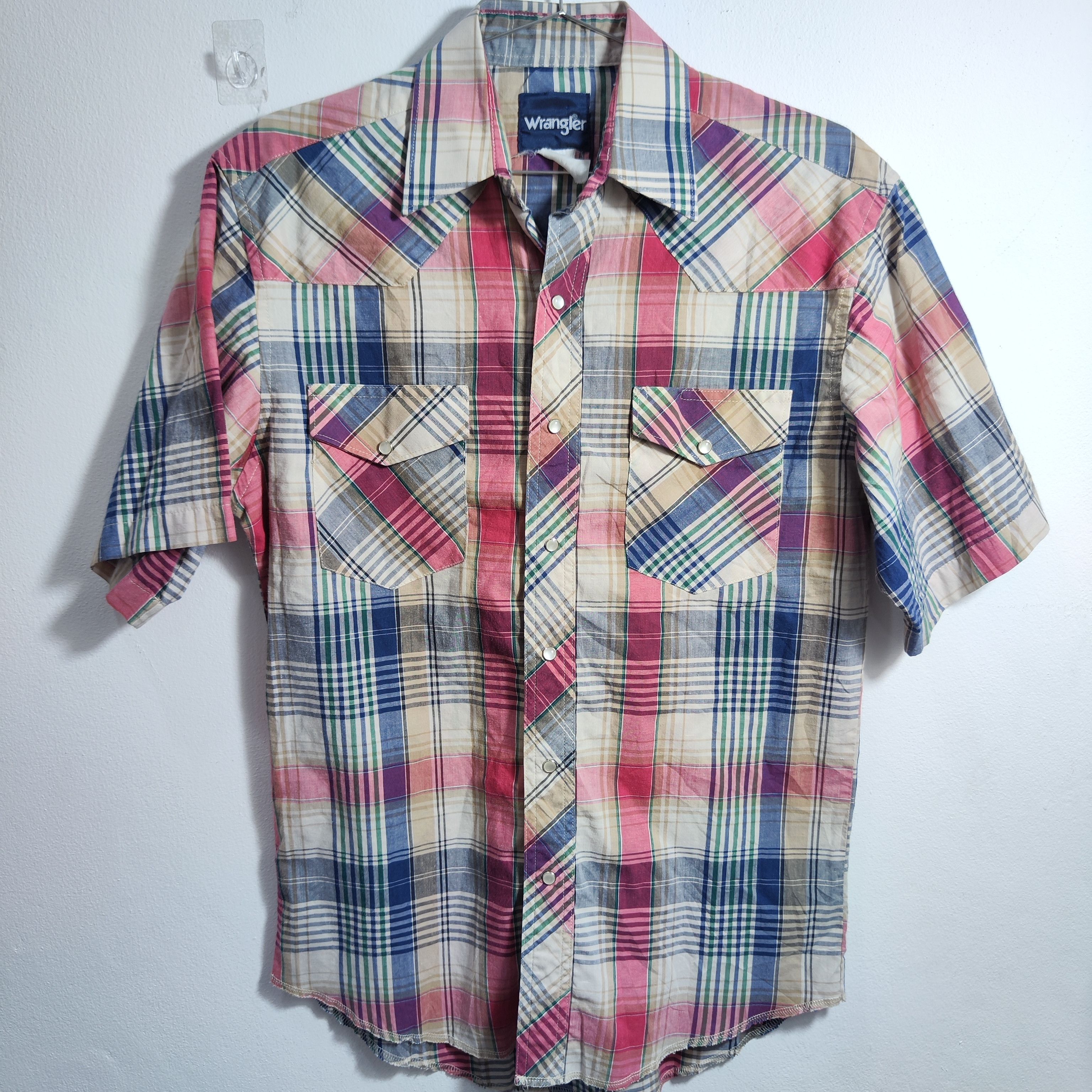 Wrangler Vintage Wrangler Western shirt Large Plaid Pearl Snap Size US L / EU 52-54 / 3 - 1 Thumbnail