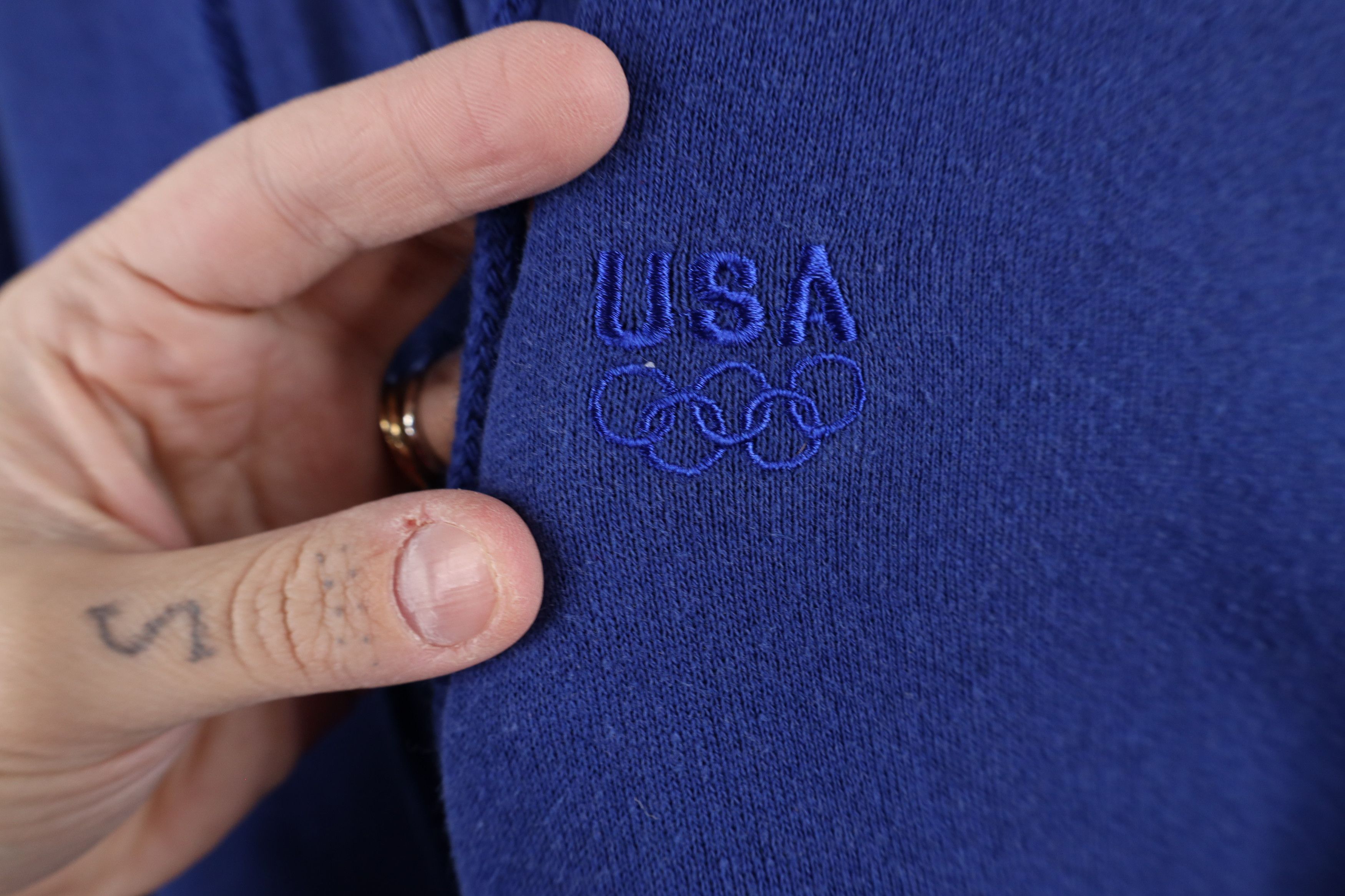 Vintage Vintage 90s USA Olympics Heavyweight Full Zip Hoodie USA Size US L / EU 52-54 / 3 - 6 Thumbnail