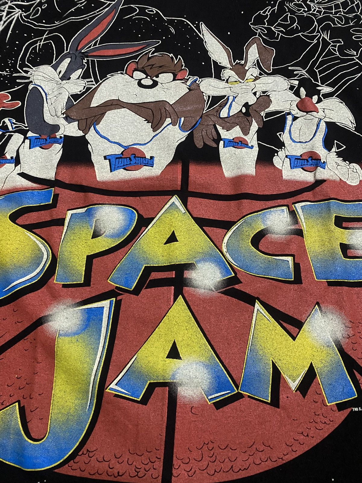 Vintage × Warner Bros Vintage Space Jam 1995 All Over Print T-Shirt Warner Bros. Size US XL / EU 56 / 4 - 3 Thumbnail