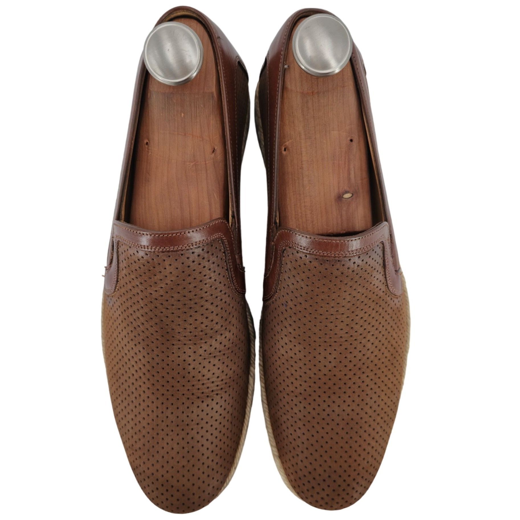 Mezlan Mezlan Spain Brown Perforated Leather Slip-on Loafer Men 9.5 Size US 9.5 / EU 42-43 - 9 Thumbnail