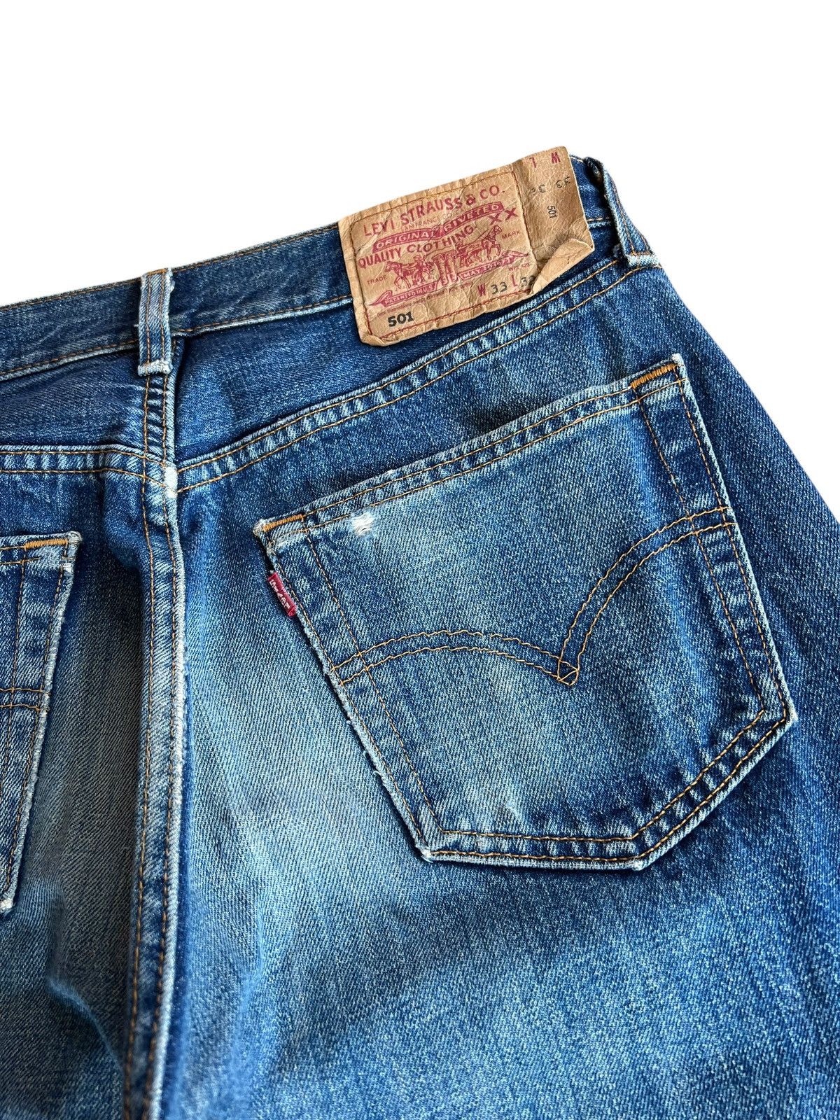 Levi's Vintage Levis 501 Distress Jean Very Rare Size US 31 - 11 Thumbnail