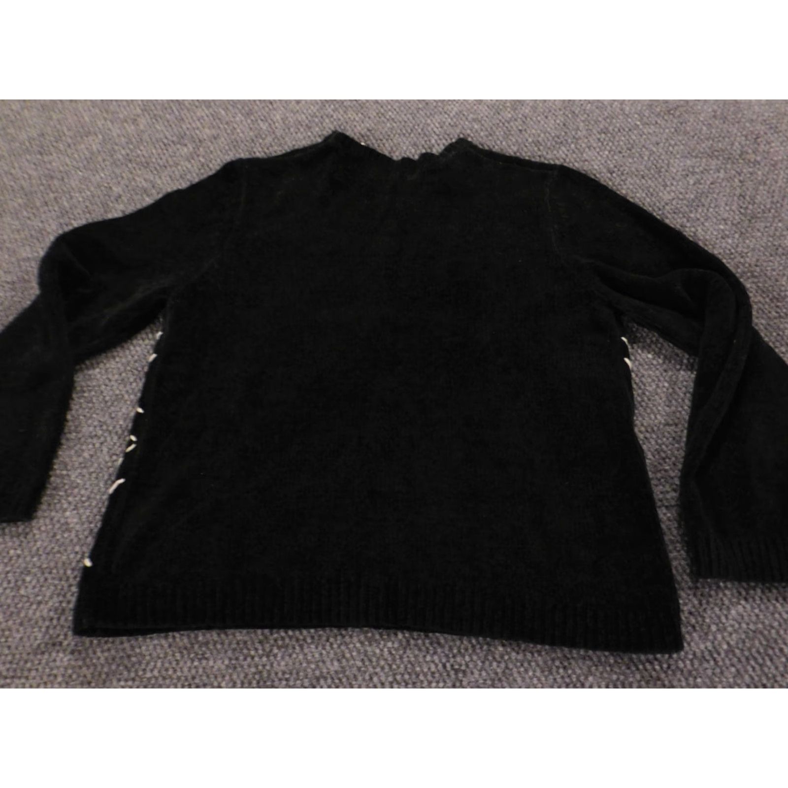 Vintage Alfred Dunner Womens Sweater Medium Black Crewneck Pullover Knit Style Pullover Casual Regular Size M Size M / US 6-8 / IT 42-44 - 7 Thumbnail