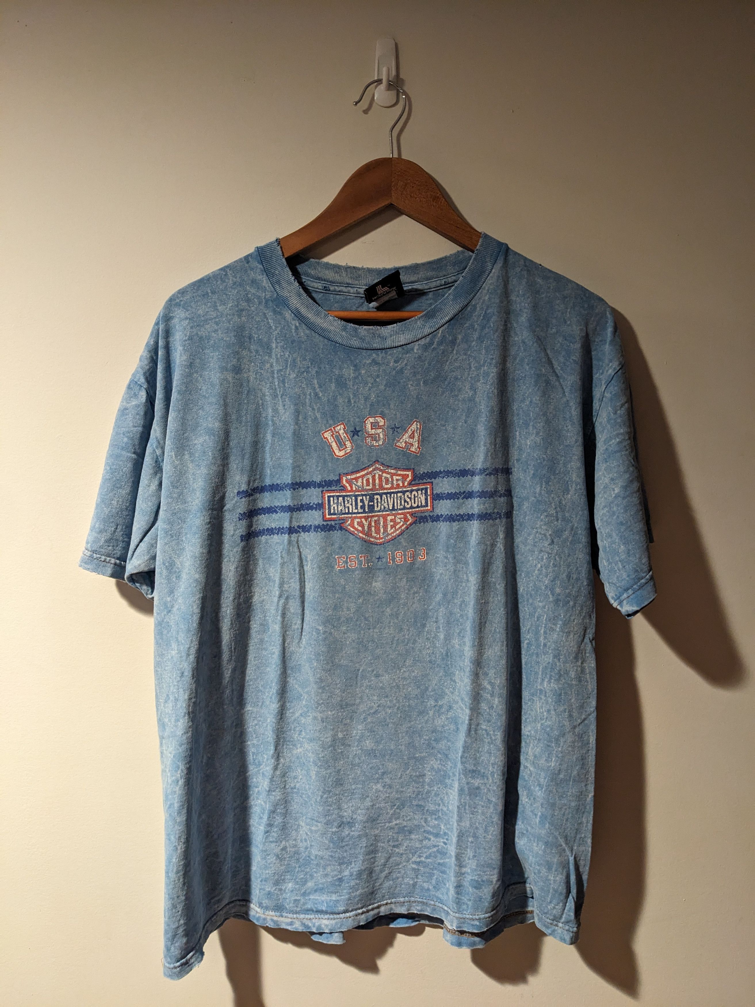 Harley Davidson × Vintage Vintage 2002 Harley Davidson Motorcycle Dubois T-Shirt Size US L / EU 52-54 / 3 - 6 Thumbnail