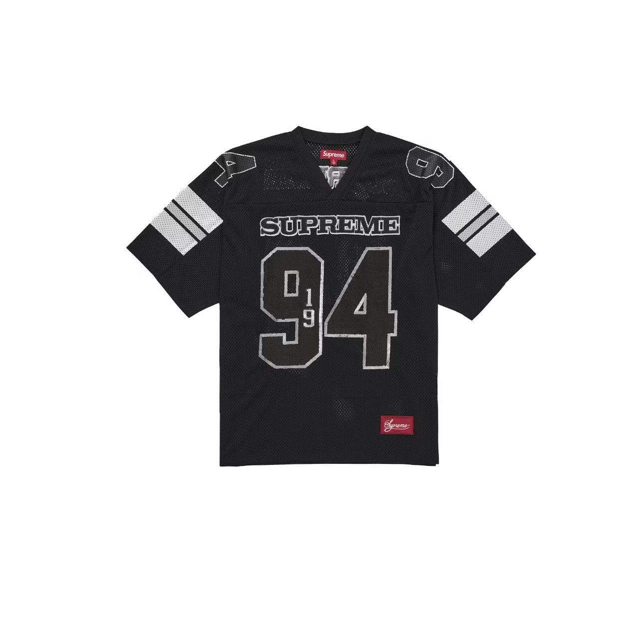 Supreme Supreme Crest Soccer Jersey Mesh Slit Black FW24 XXL