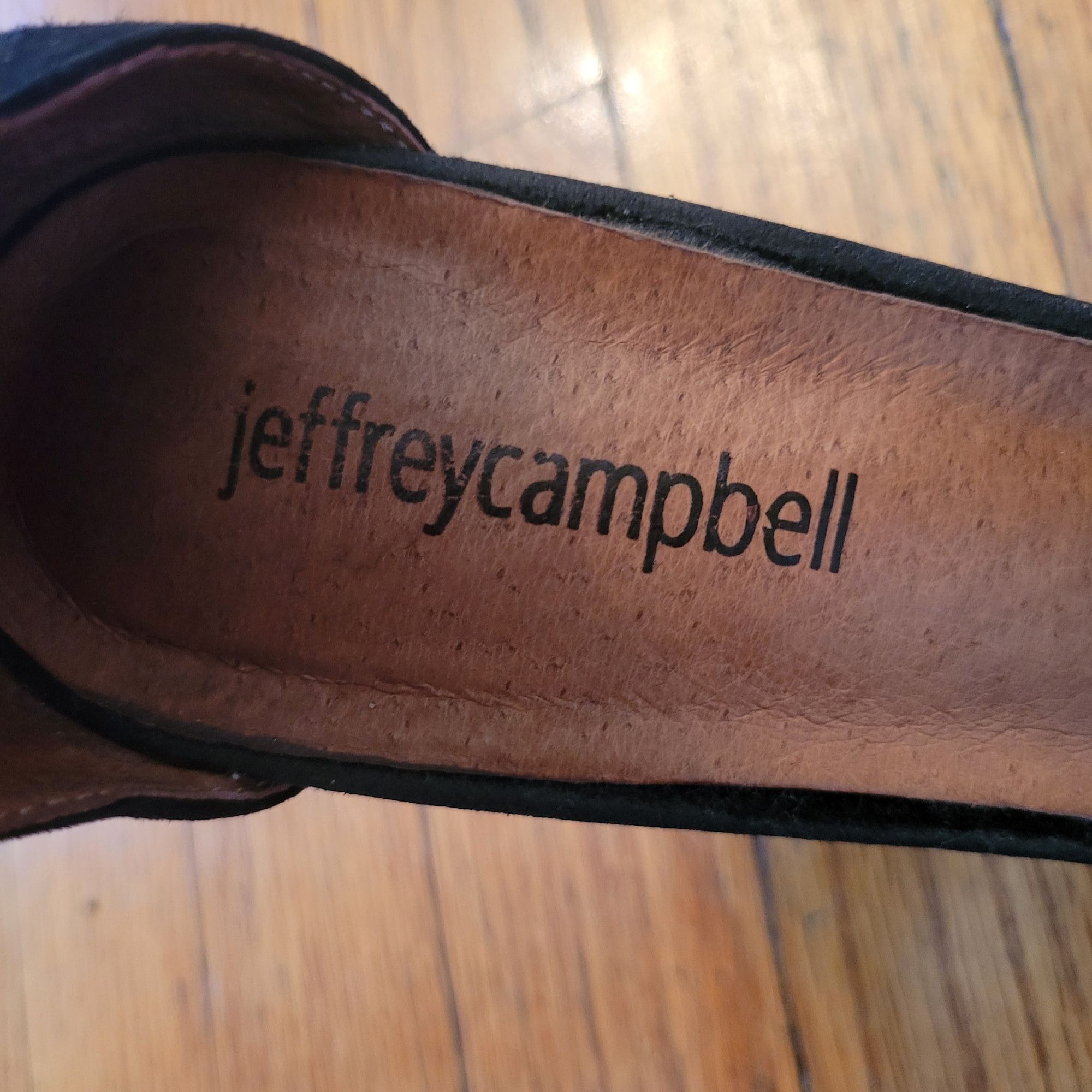 Jeffrey Campbell Jeffrey Campbell Black Suede Leather Ankle Strap High Block Size US 8 / IT 38 - 4 Thumbnail