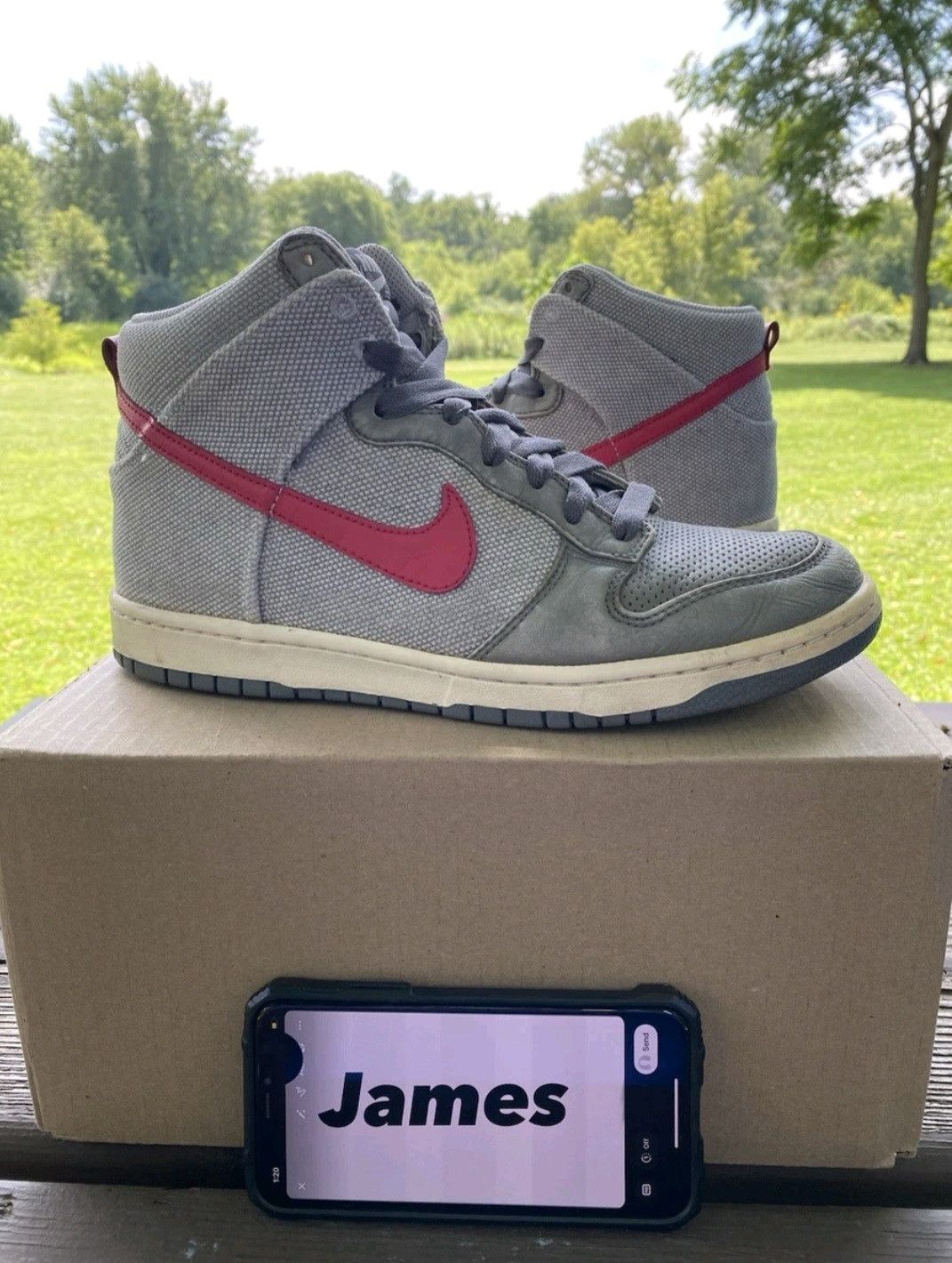 Nike Nike Dunk High Gray 317892061 Size 9.5 Men Size US 9.5 / EU 42-43 - 1 Thumbnail