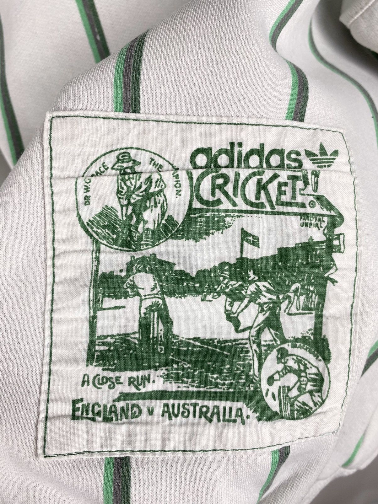 Adidas × Vintage Adidas Vintage 80s Greenewall Cricket Team Sweatshirt 162 S Size US S / EU 44-46 / 1 - 10 Thumbnail