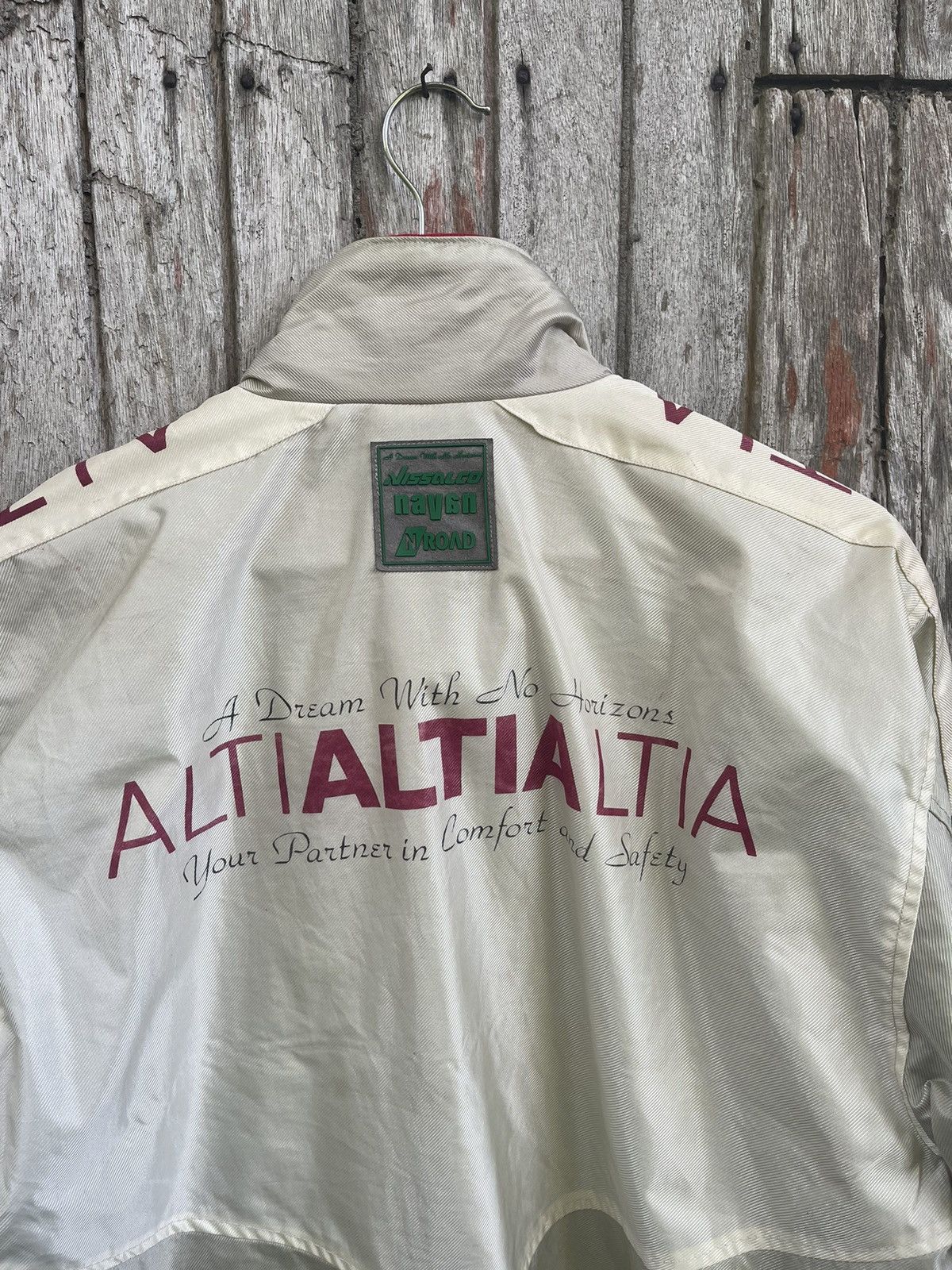 Japanese Brand × Vintage Vintage Altia Racing Jacket by N’ROAD – Grey/Red, Size L Size US M / EU 48-50 / 2 - 9 Thumbnail