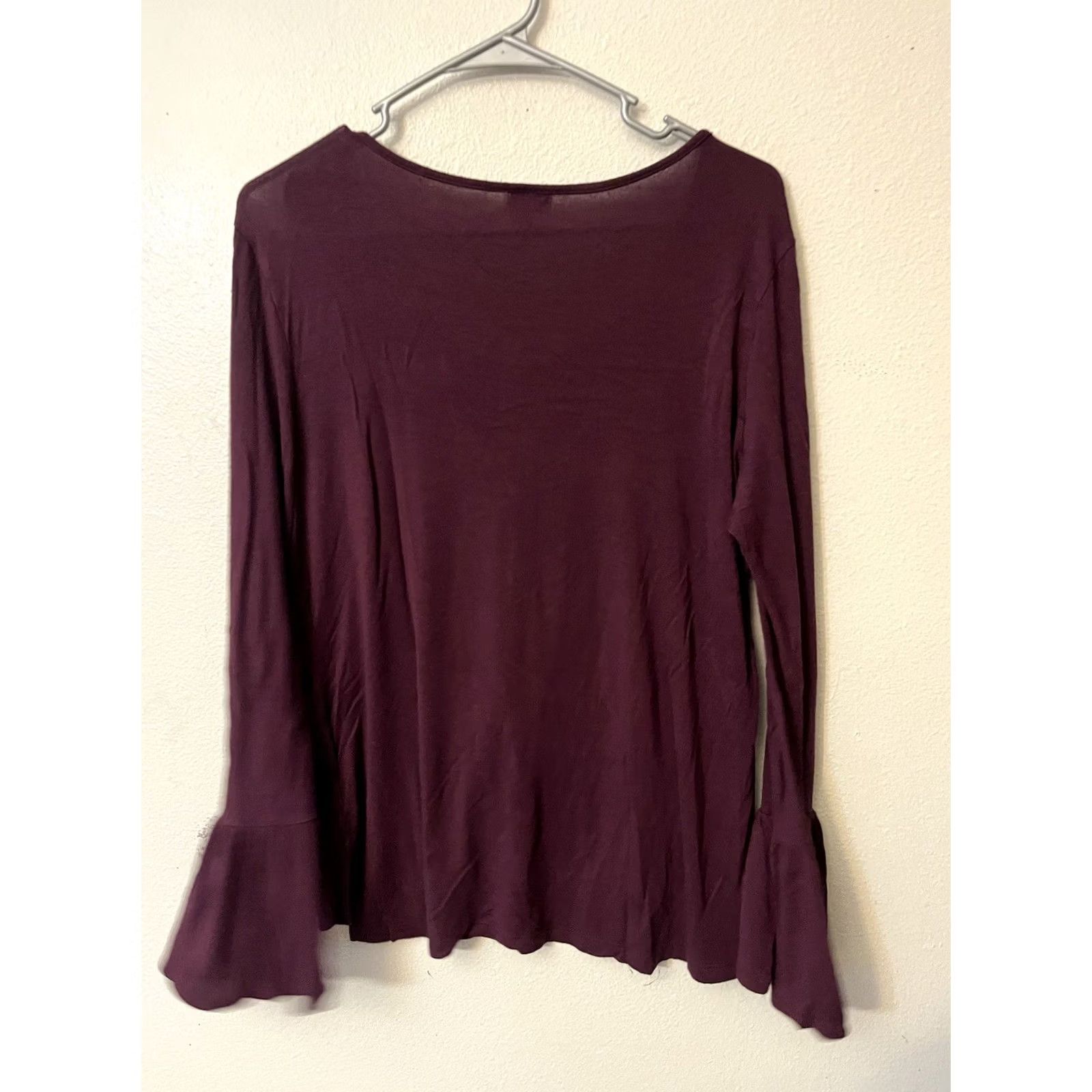 Vintage Kut from the Kloth Knit Scoop Neck Top Long Sleeve Maroon Size XL Women Size XL / US 12-14 / IT 48-50 - 3 Thumbnail