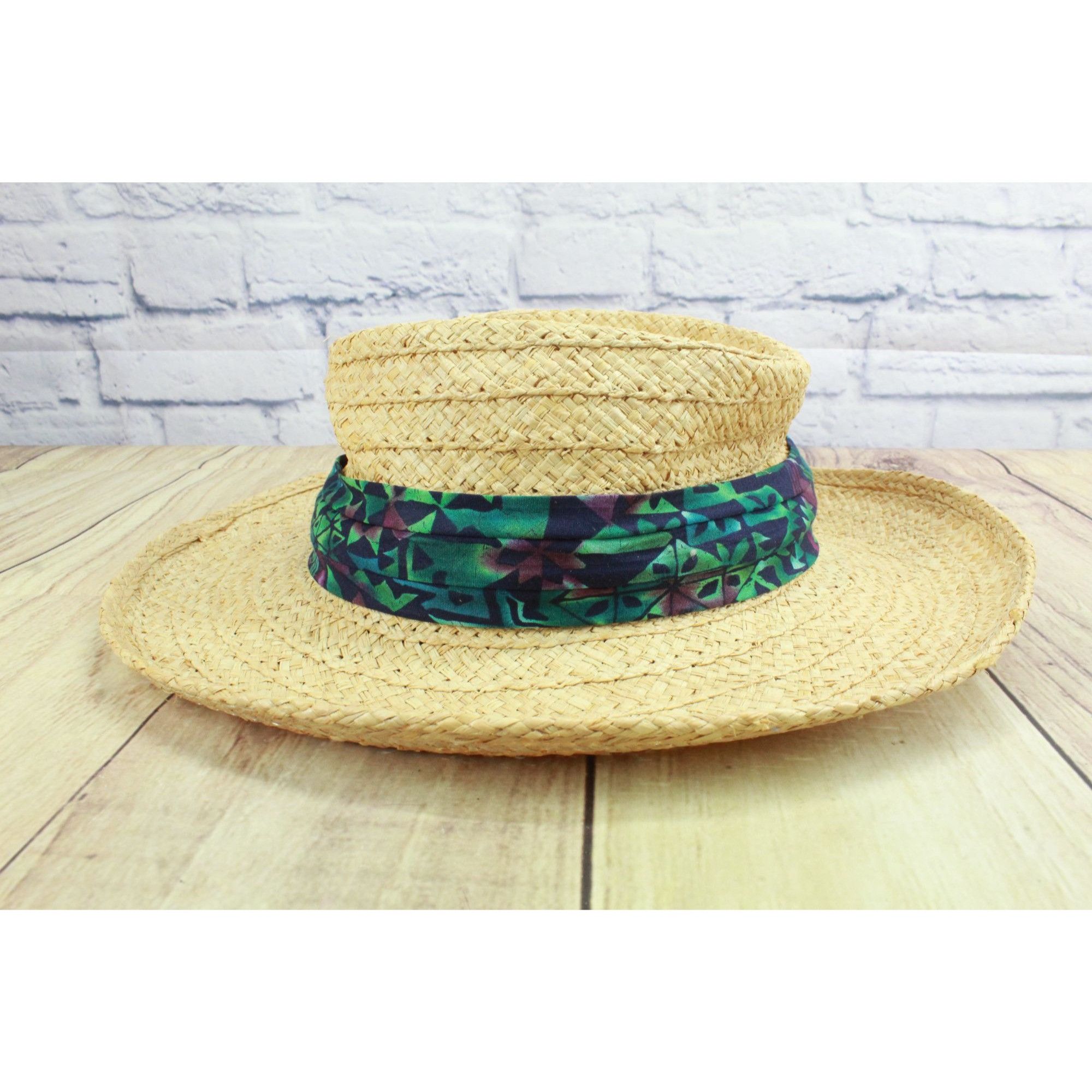 Other Scala Raffia Gambler Summer Hat Unisex Natural S/M Size ONE SIZE - 2 Thumbnail