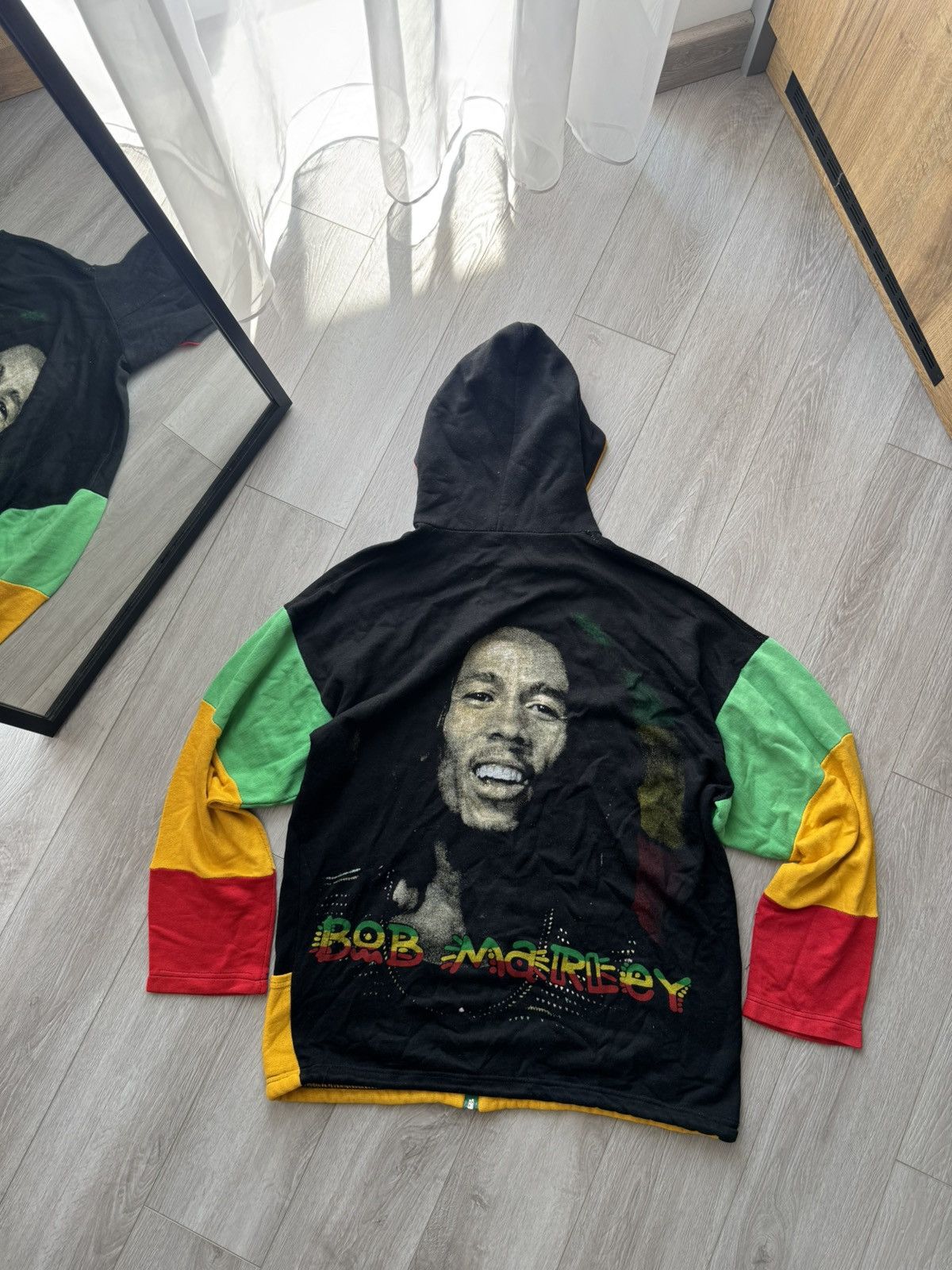 Bob Marley CRAZY Vintage Bob Marley Regge Big Face Knitted Zip Hoodie Size US M / EU 48-50 / 2 - 1 Thumbnail