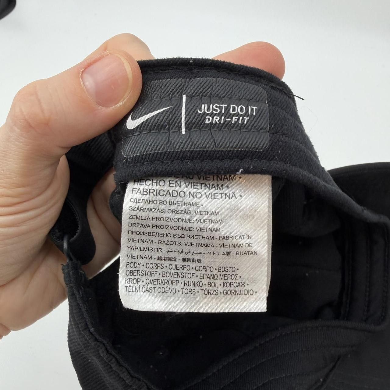Nike Nike Dri-FIT Black Baseball Cap Hat White Swoosh Adjustable Size ONE SIZE - 4 Thumbnail