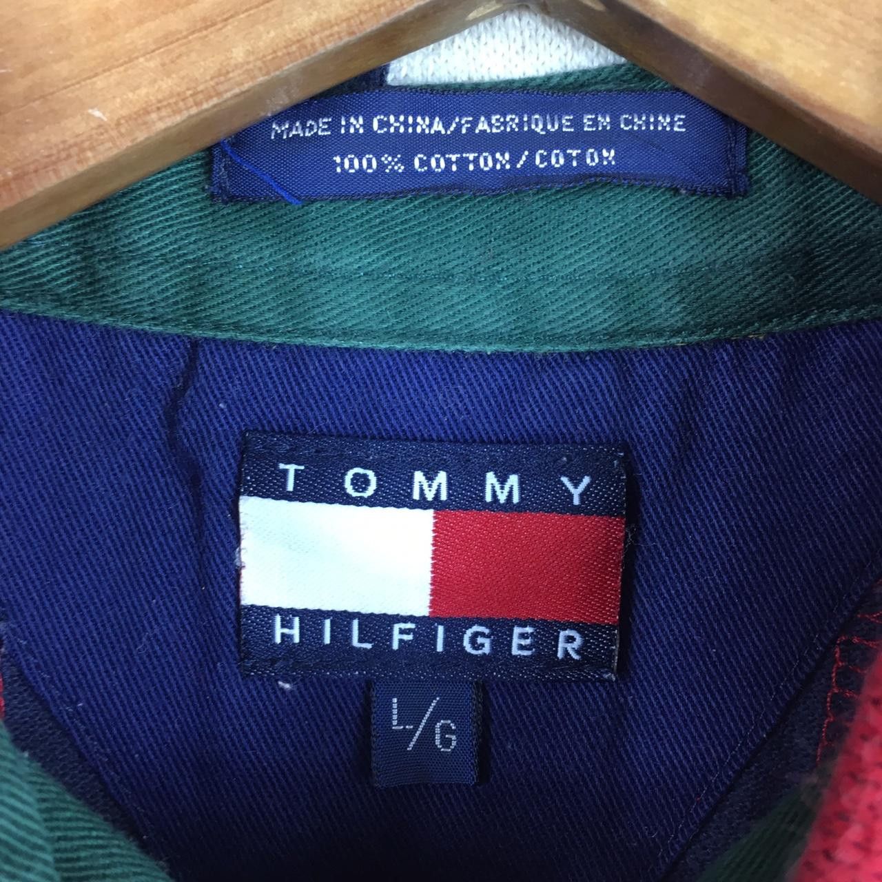 Tommy Hilfiger Vtg TOMMY HILFIGER Sailing Gear Striped Red Flag Polo Size US L / EU 52-54 / 3 - 4 Thumbnail