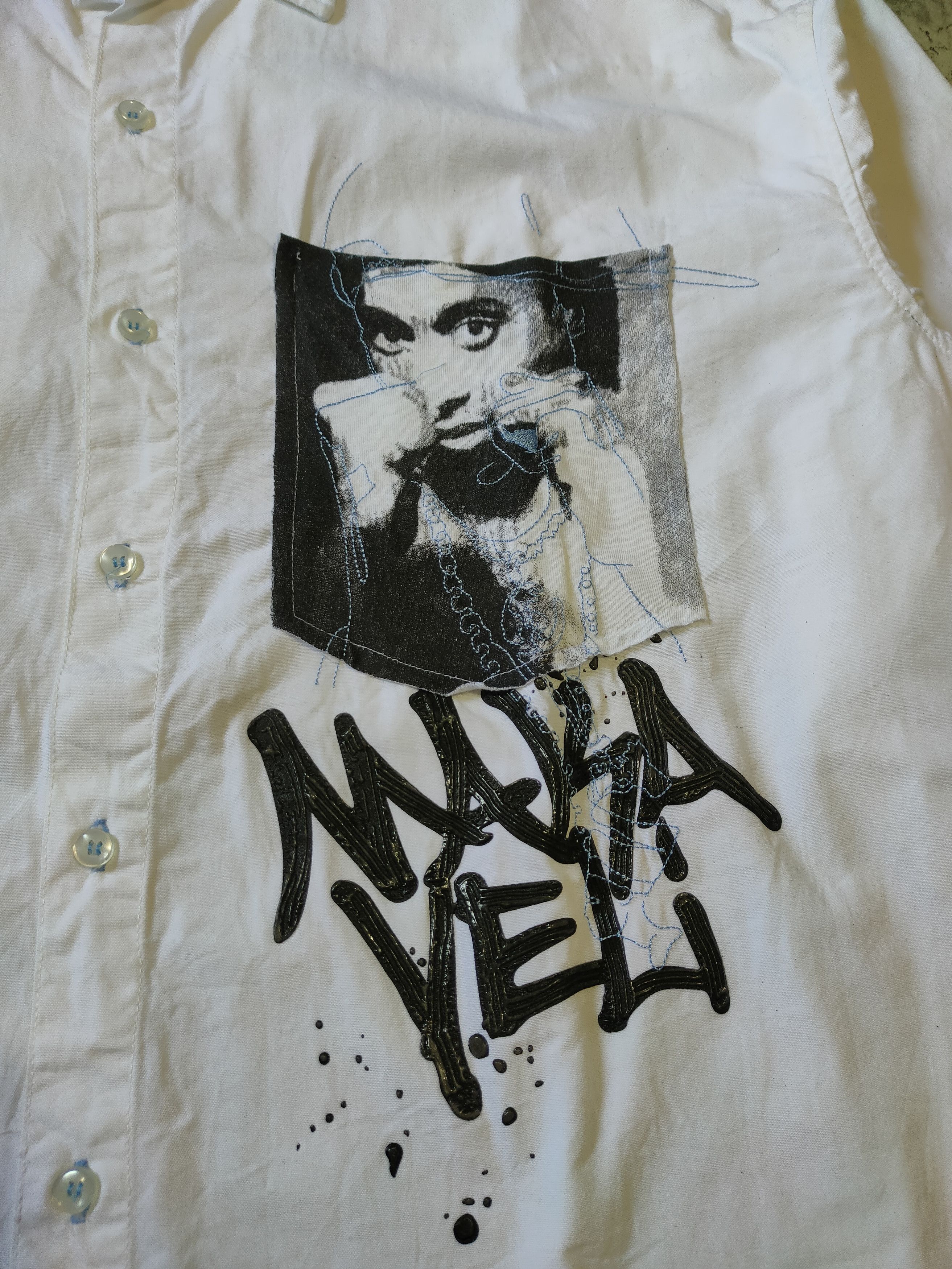 Makaveli × Rap Tees 🔥 Makaveli 2pac Button Shirt Size US XXL / EU 58 / 5 - 5 Thumbnail
