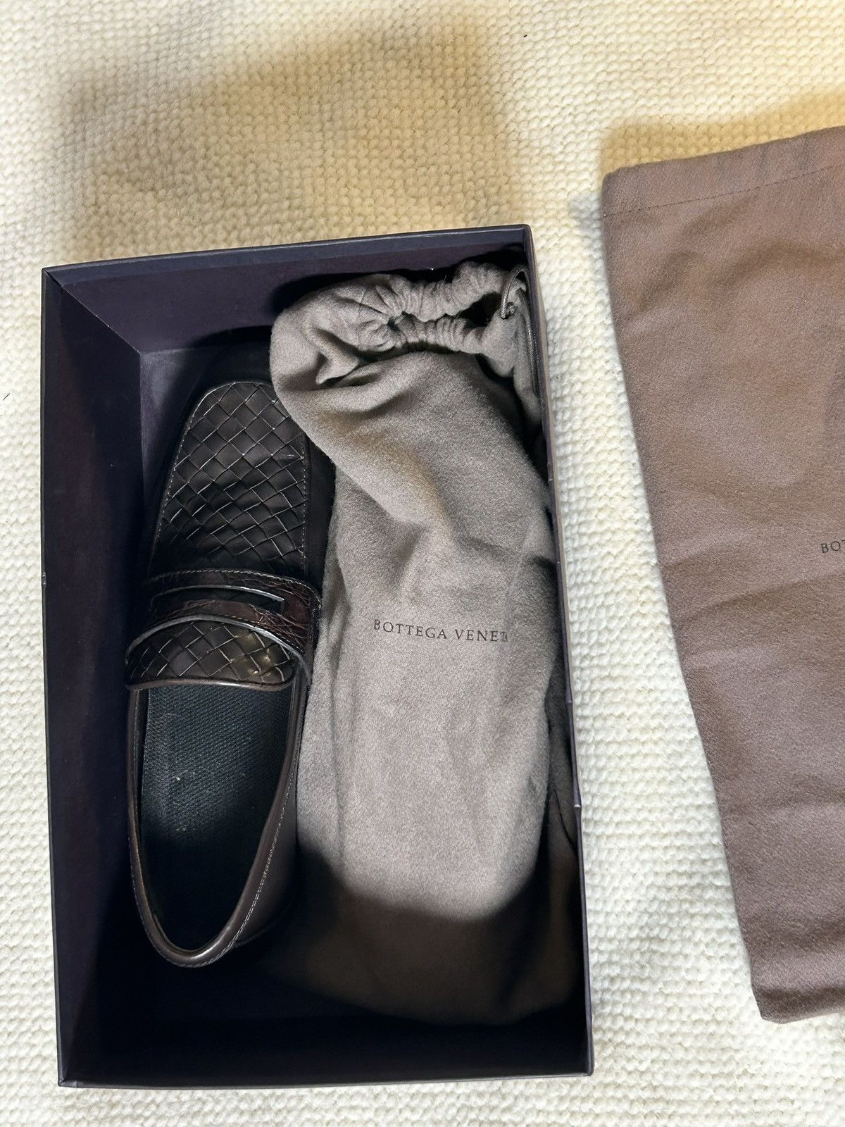 Bottega Veneta 2000s Vintage Bottega Veneta Intrecciato Leather Loafers Size US 7.5 / EU 40-41 - 8 Thumbnail