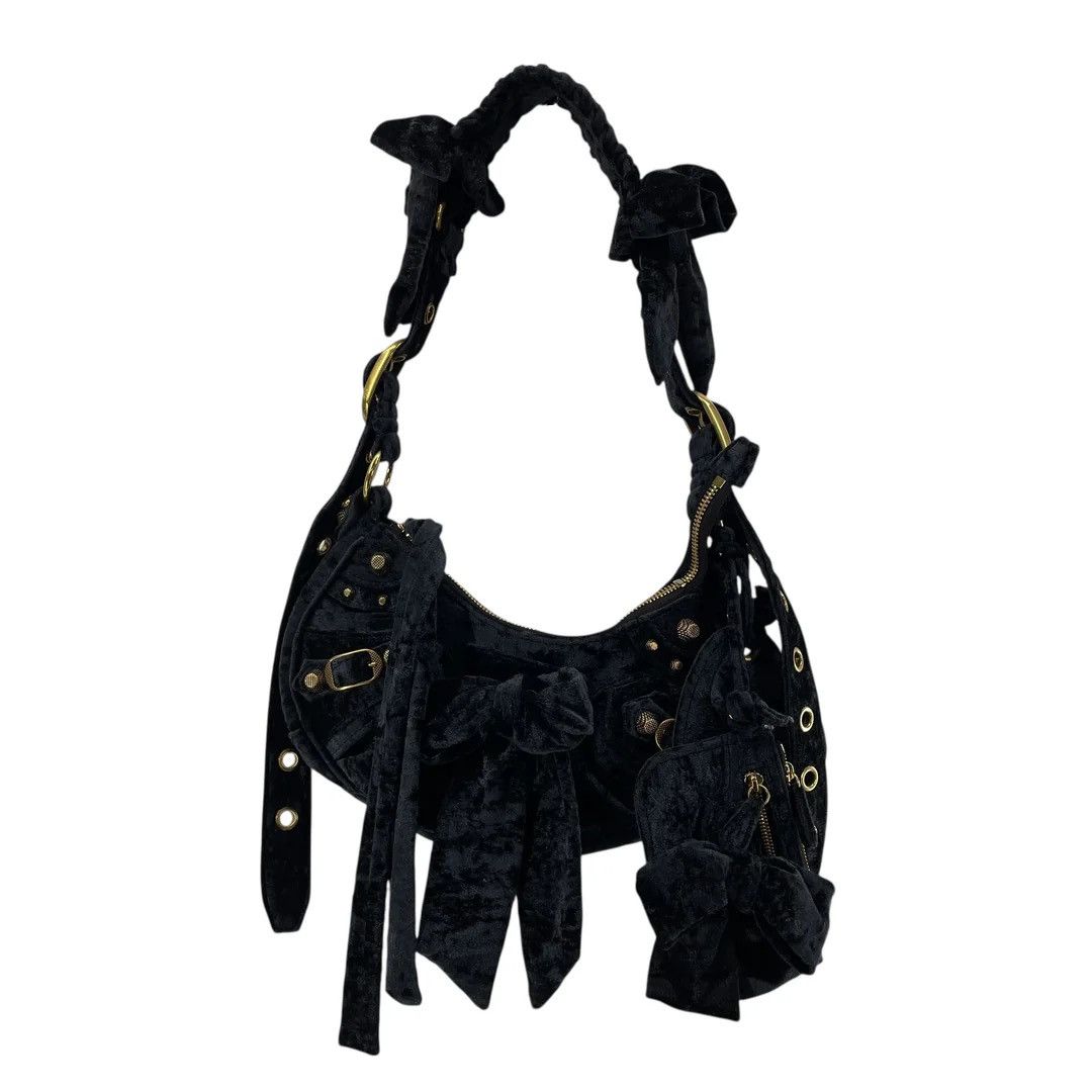 Le Cagole Velvet Bow Bag