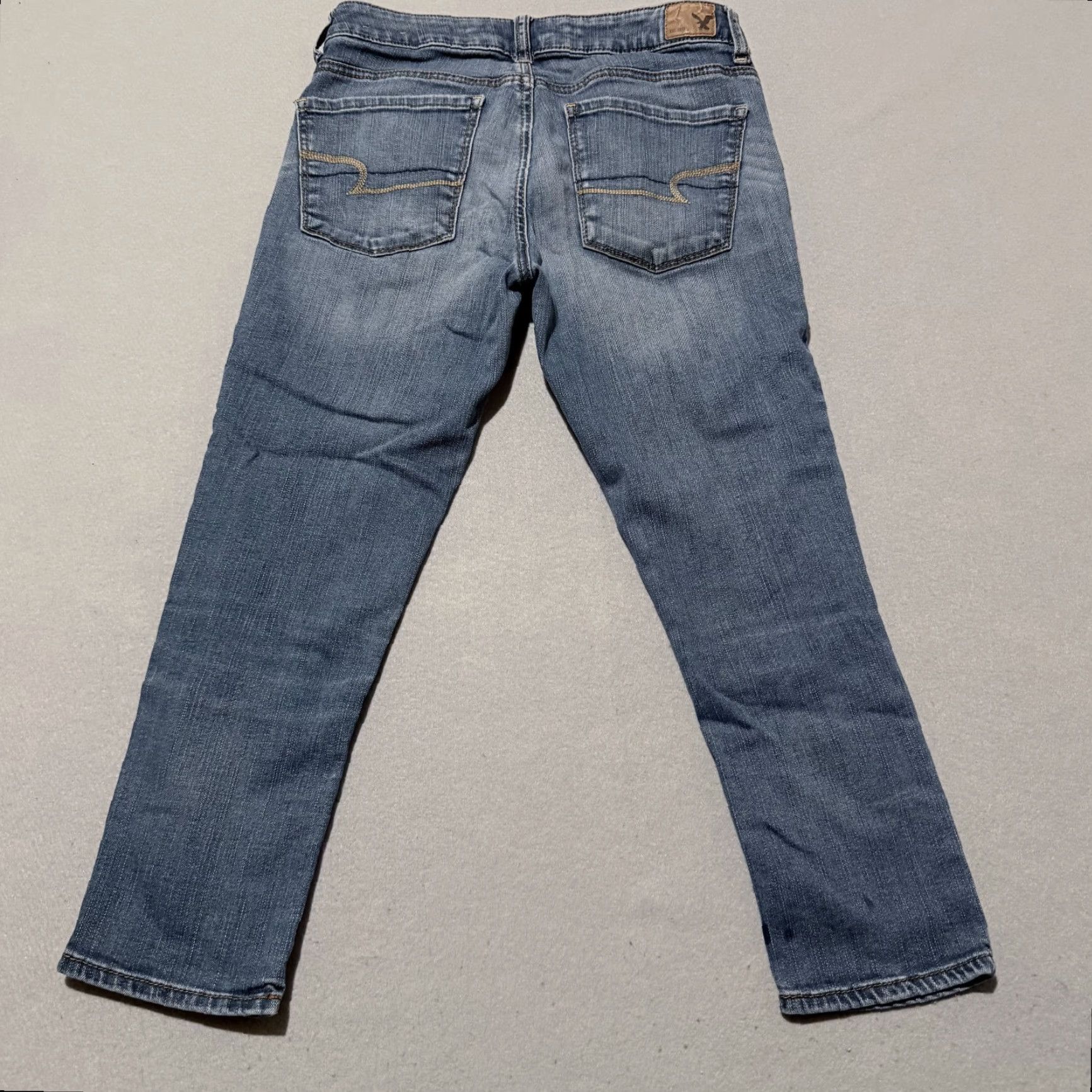 American Eagle Outfitters American Eagle Hi-Rise Jegging Crop Jeans Women's Blue Denim Super Stretch - 6 Size 28" / US 6 / IT 42 - 2 Thumbnail