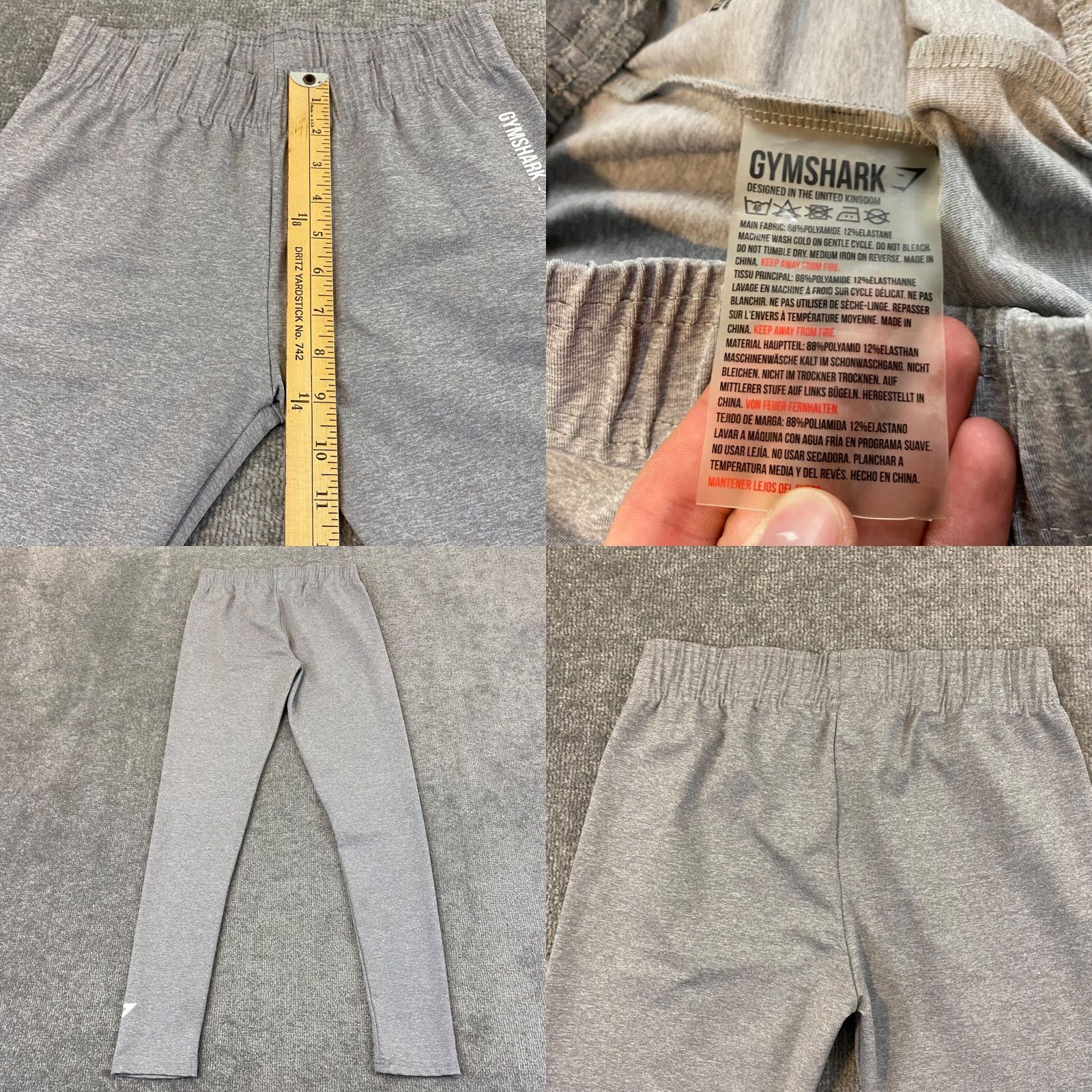 Gymshark Gymshark Leggings Womens Medium Gray Athleisure Workout Activewear Pants Stretch Size 32" / US 10 / IT 46 - 8 Thumbnail