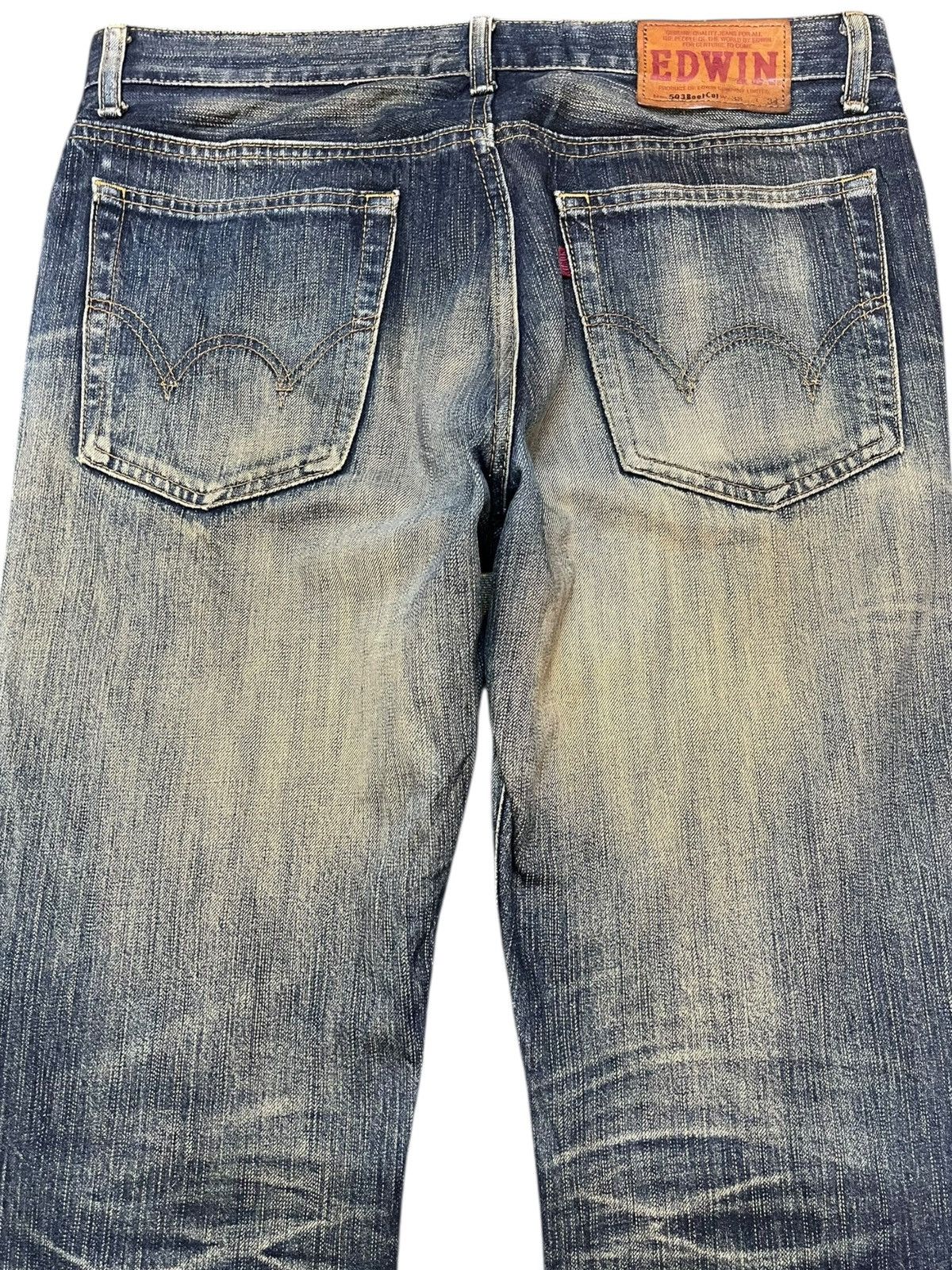 14th Addiction × Beauty Beast × Edwin Vintage Edwin Rebel 503 Flare Mudwash Denim Size US 31 - 7 Thumbnail