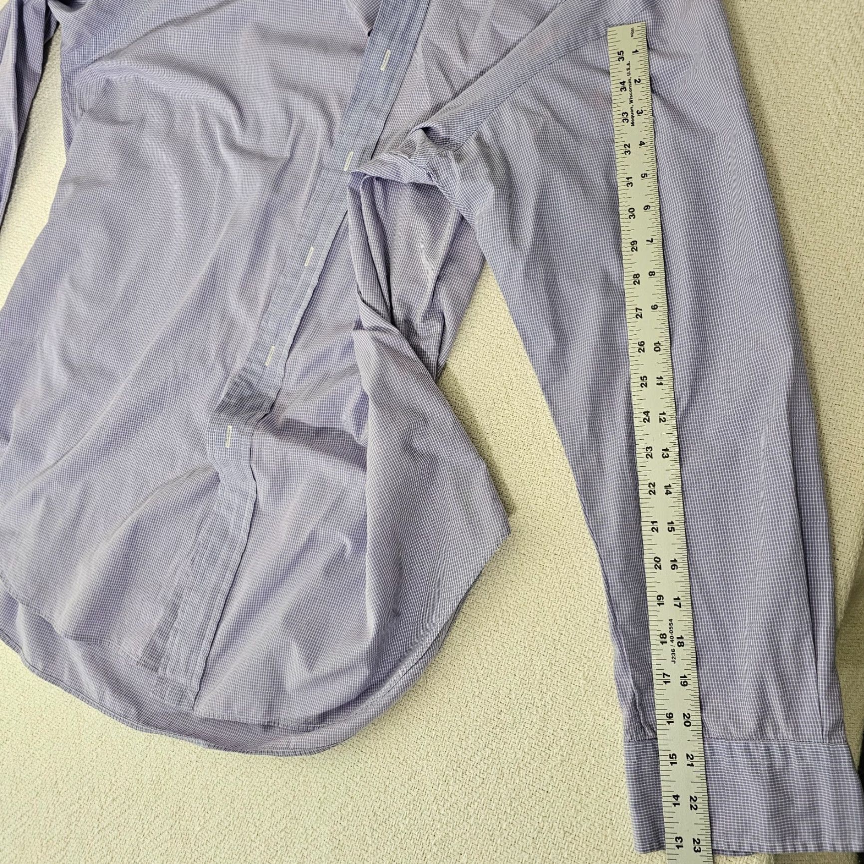 Polo Ralph Lauren VINTAGE Polo Ralph Lauren Button-Up Shirt Men 17.5 34 Purple Check Casual Preppy Pocketed 100% Cotton Mens Size US XXL / EU 58 / 5 - 7 Thumbnail
