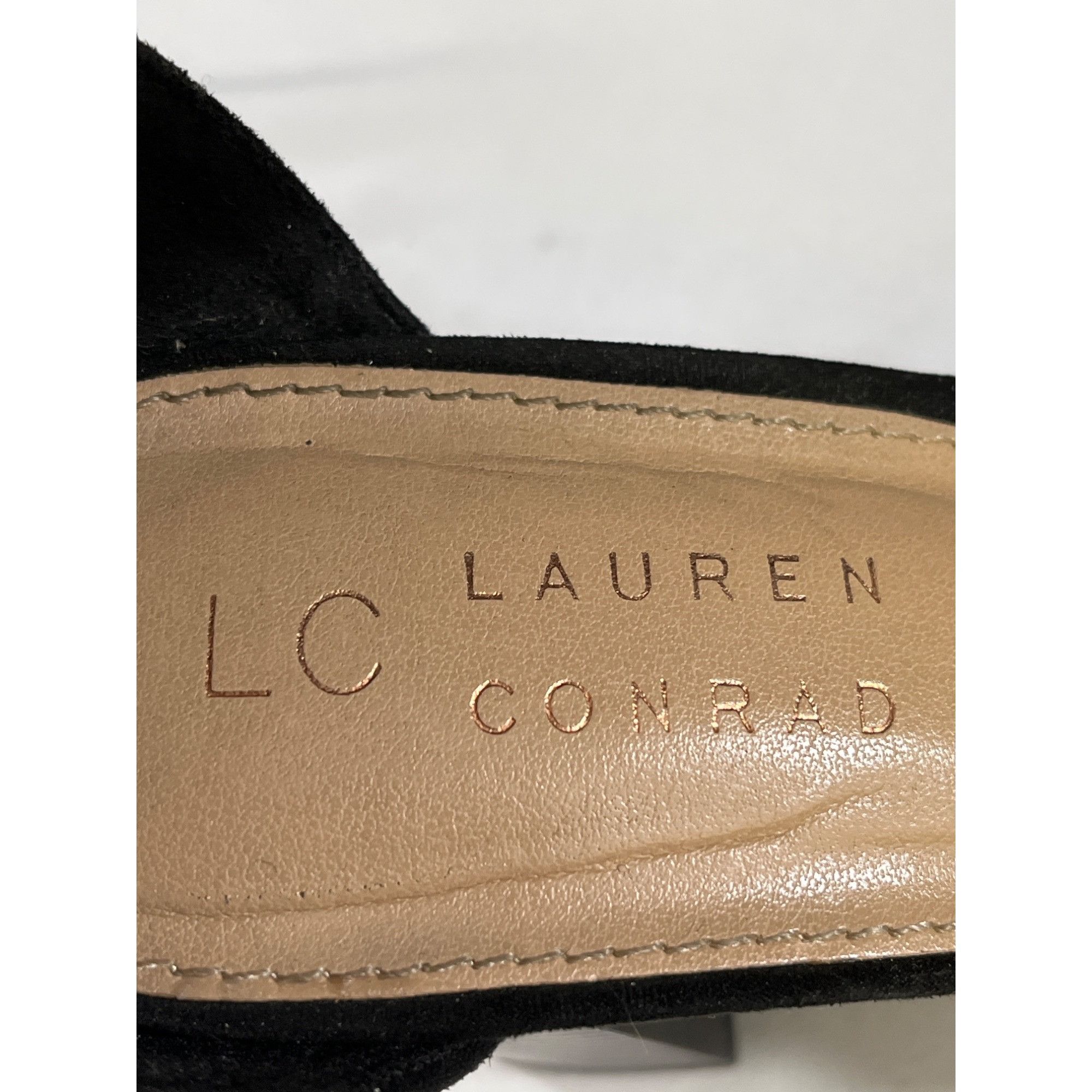 Other LC Lauren Conrad Women's Black Strappy Heels Size 10W SKU 62 Size US 10 / IT 40 - 6 Thumbnail