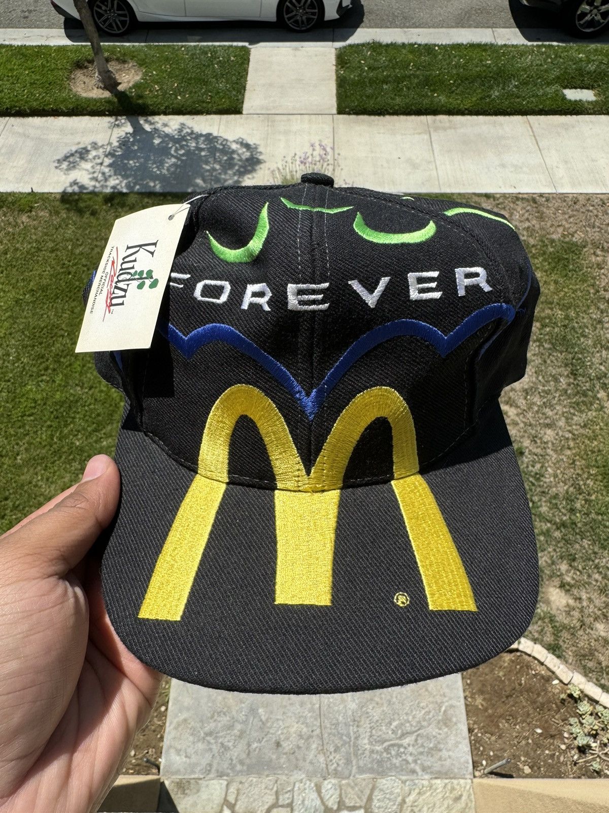 DC Comics × NASCAR × Vintage 1995 Batman Mcdonalds Vintage NASCAR SnapBack Hat. Size ONE SIZE - 1 Thumbnail