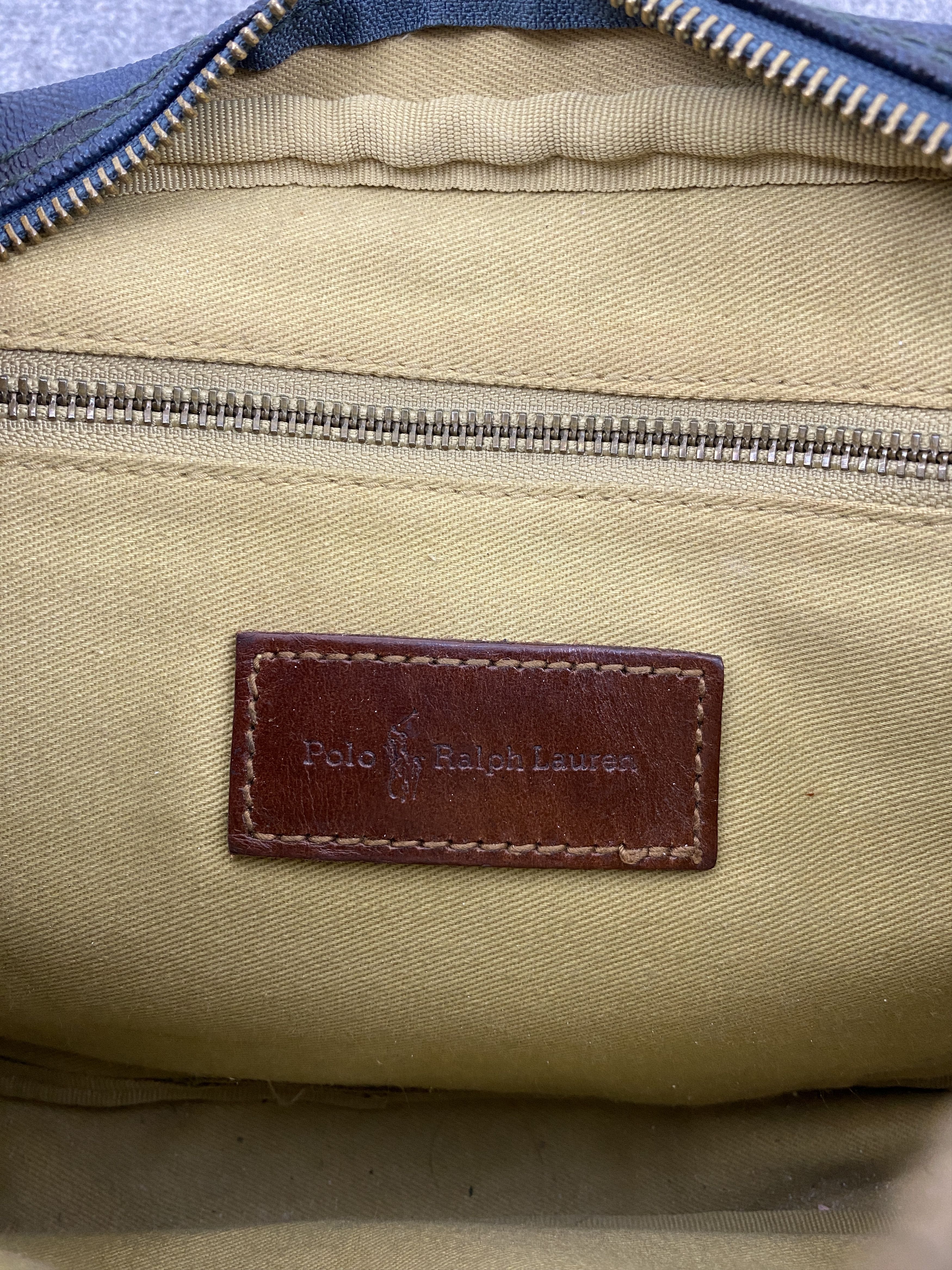 Polo Ralph Lauren × Vintage Vintage 90s Polo RL Plaid Blackwatch Leather Bag BG0108 Size ONE SIZE - 13 Thumbnail