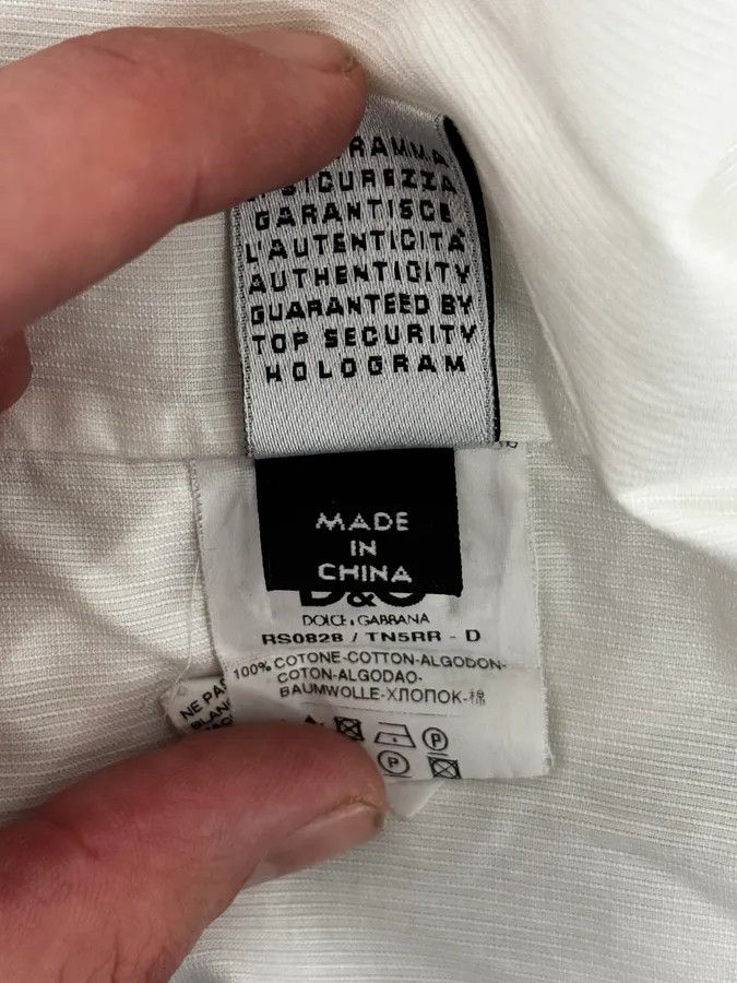 Dolce & Gabbana 2000s Dolce & Gabbana Royal White Shirt Size US M / EU 48-50 / 2 - 12 Thumbnail